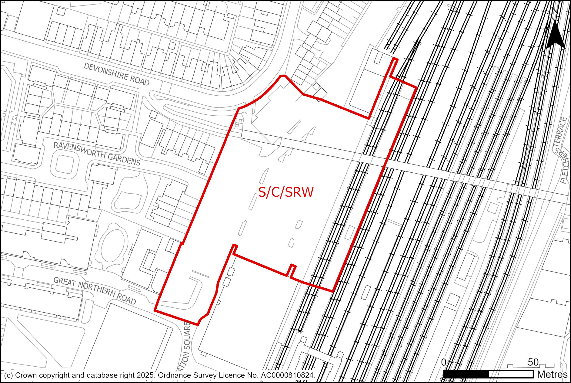 Site plan of Station Road West