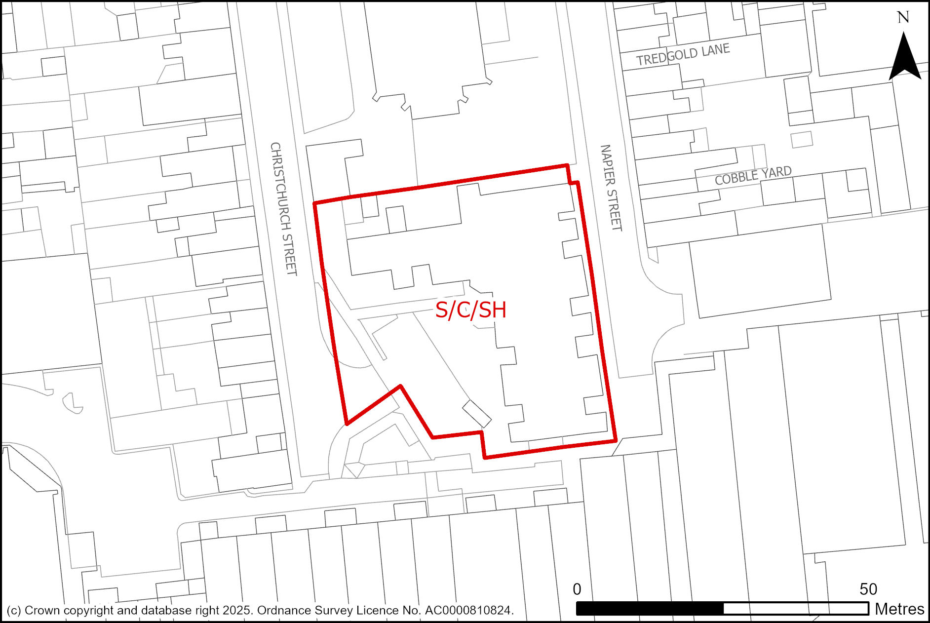 Site plan of 1-33 Stanton House, Christchurch Street