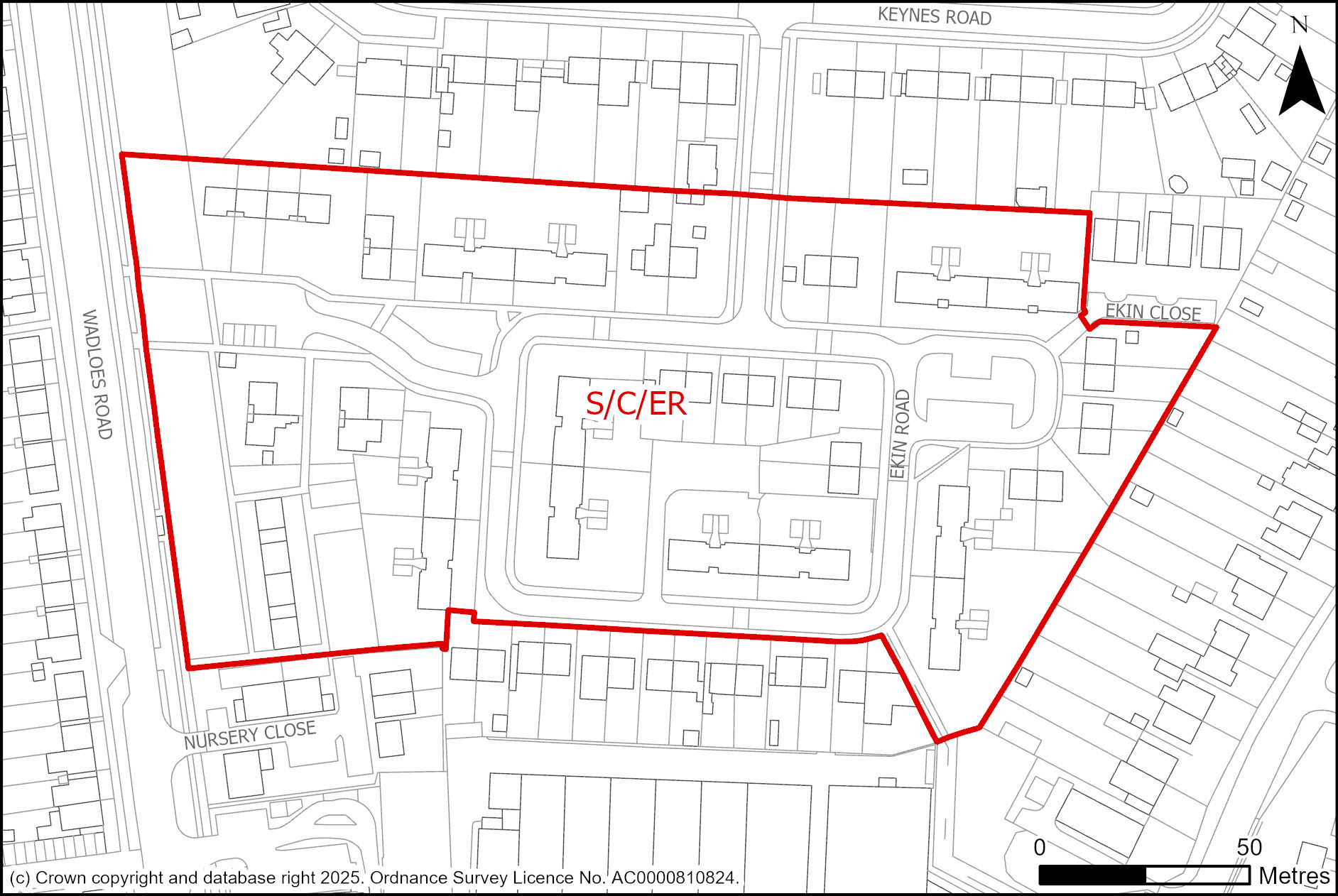 Site plan of 1-99 Ekin Road and 1-8 Ekin Walk