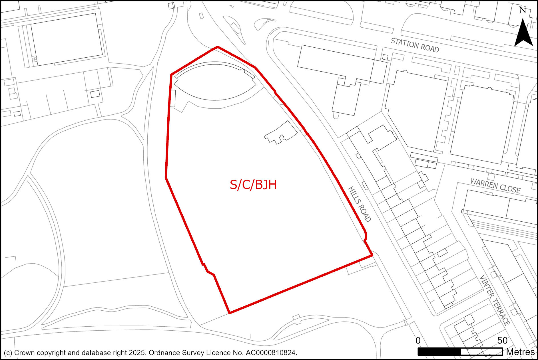Site plan of Betjeman House 