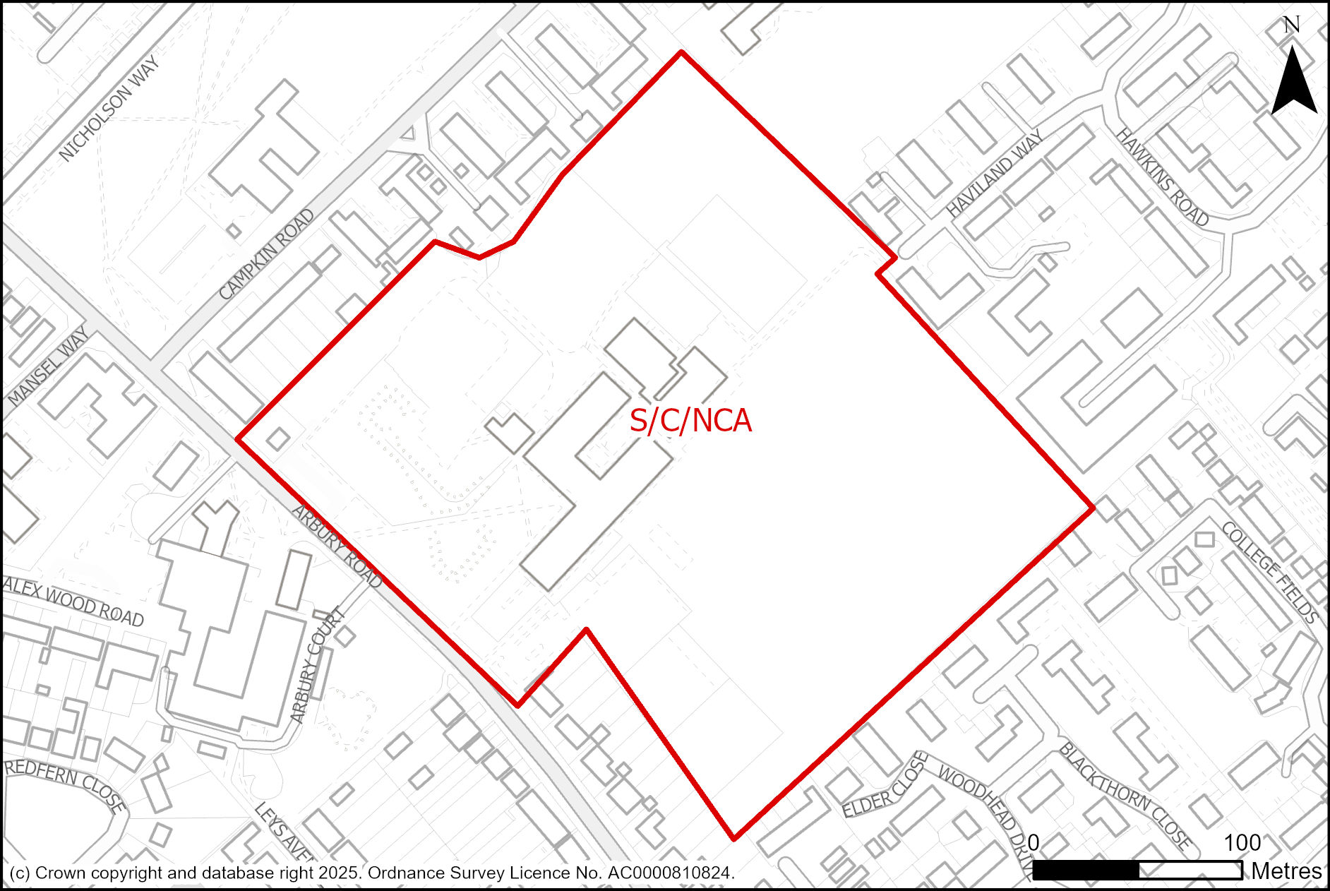 Site plan of North Cambridge Academy 