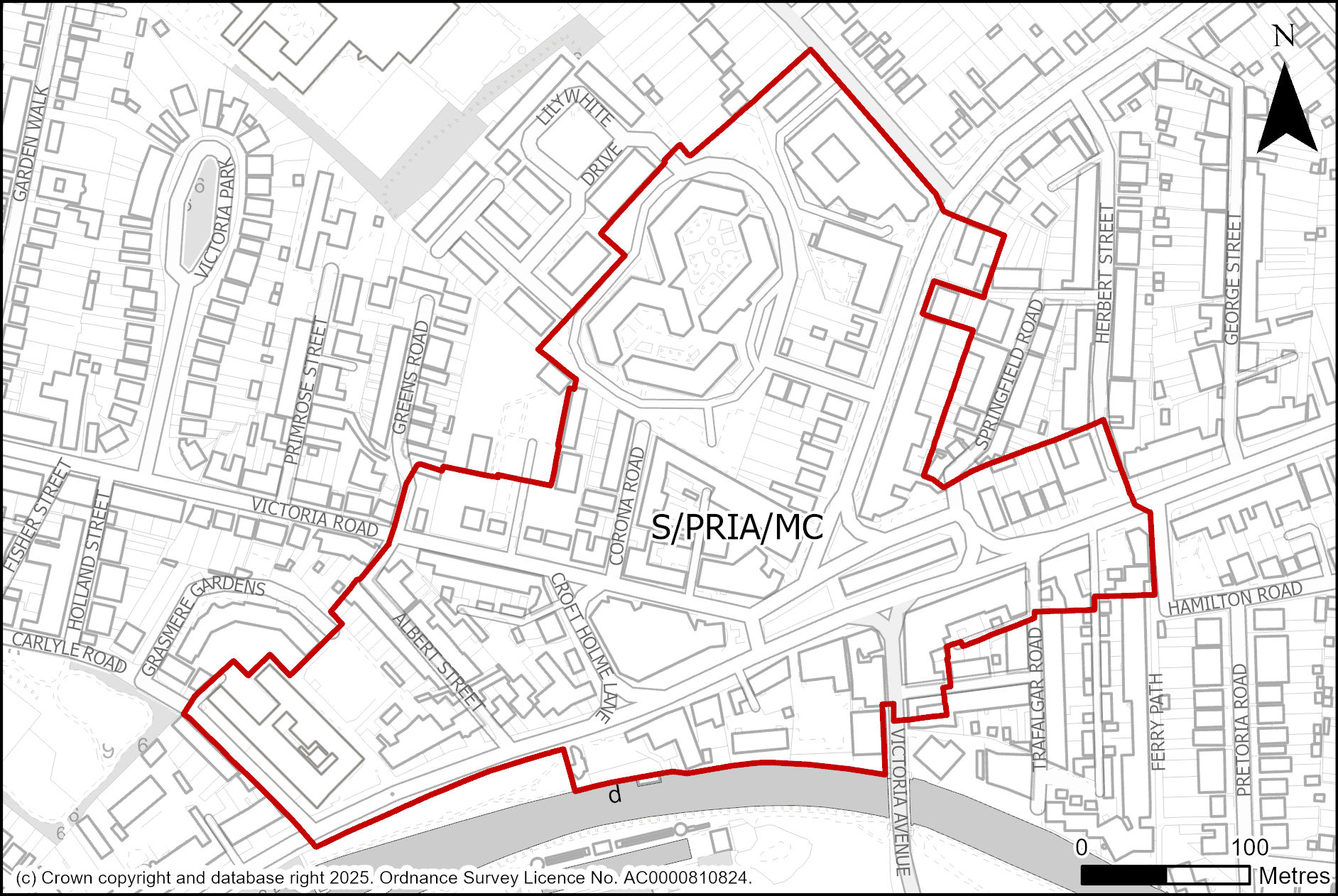 Site plan of Mitcham's Corner