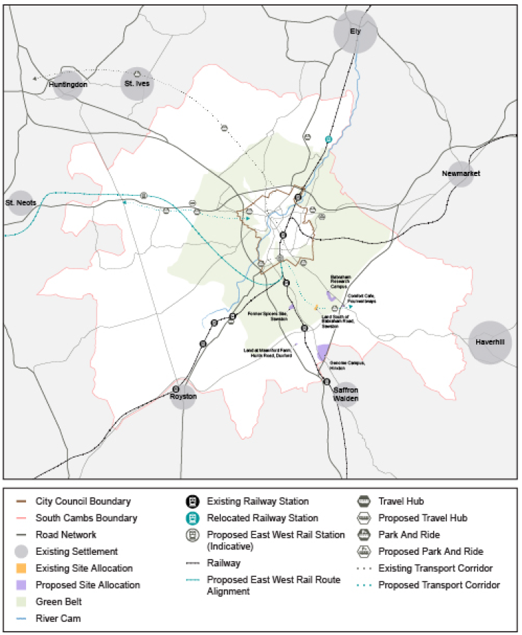 Map showing the strategic vision for the Rural Southern Cluster