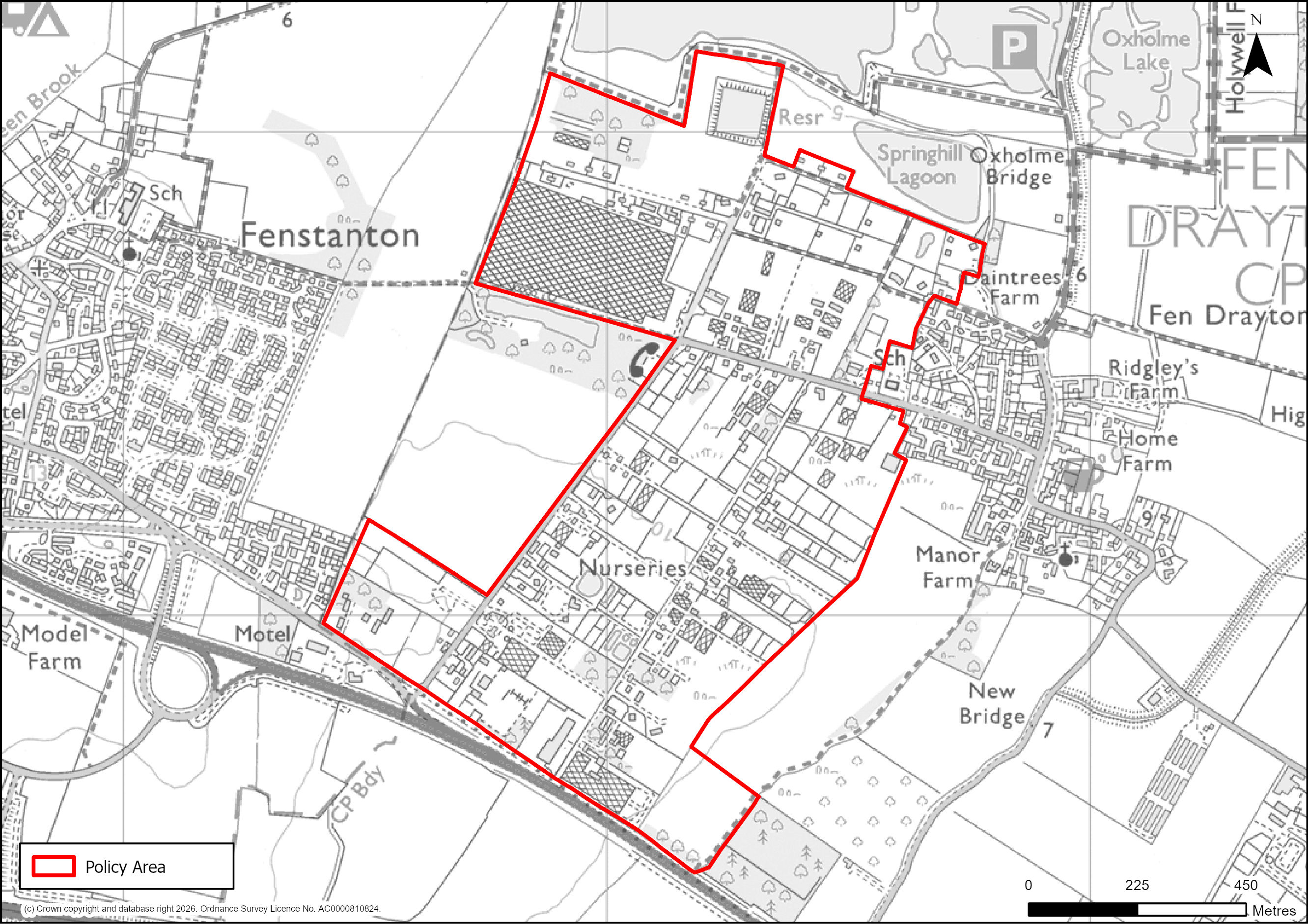 Site Plan of S/AMC/FD: Fen Drayton Former Land Settlement Association Estate Area of Major Change