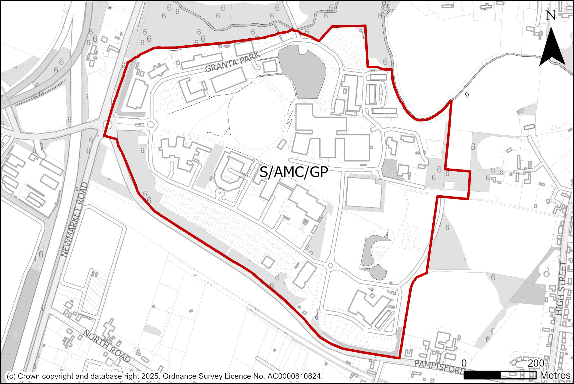 Site Plan of Policy S/AMC/GP: Granta Park 