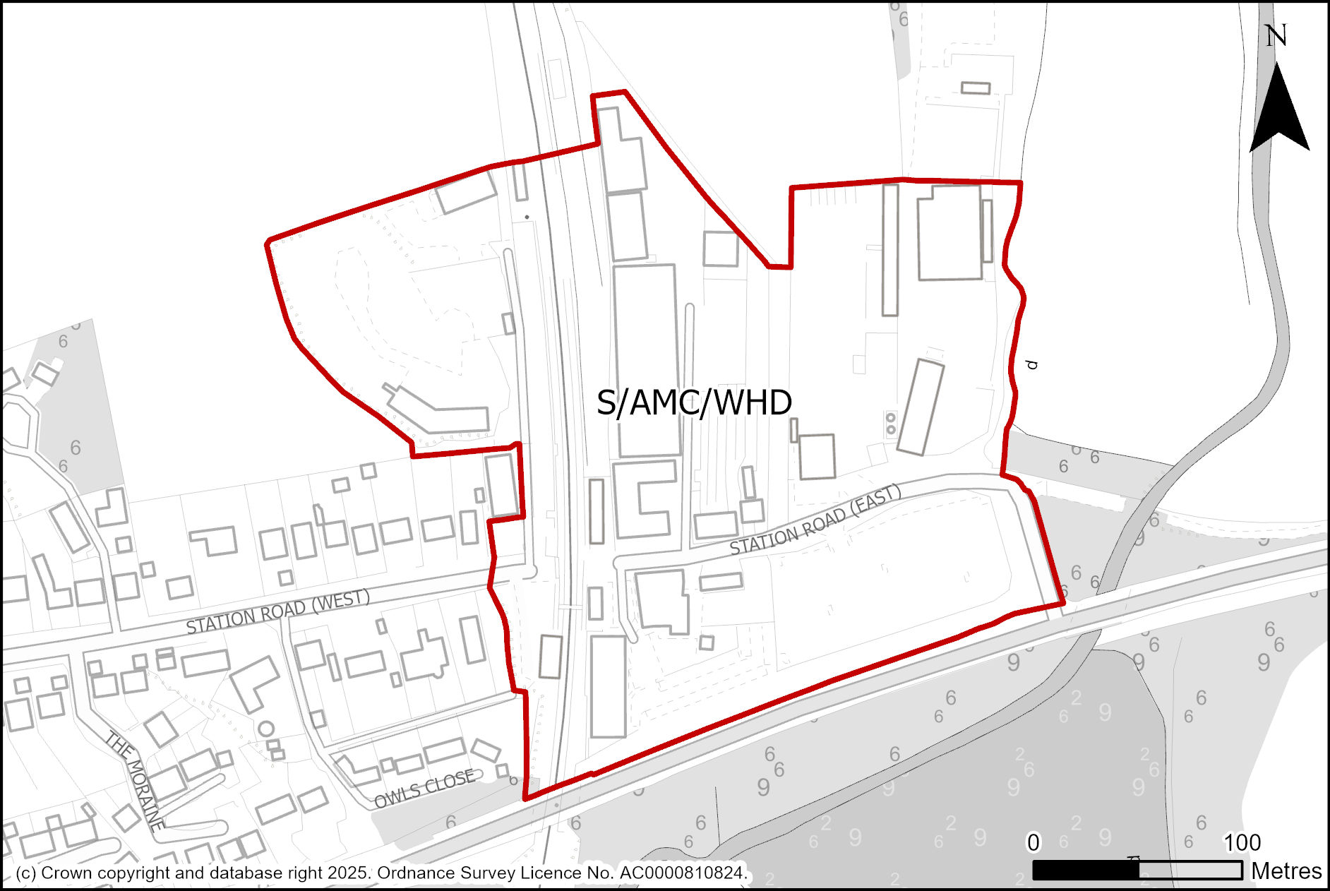 Site Plan of Policy S/AMC/WHD: Whittlesford Parkway Station Policy Area, Whittlesford Bridge 