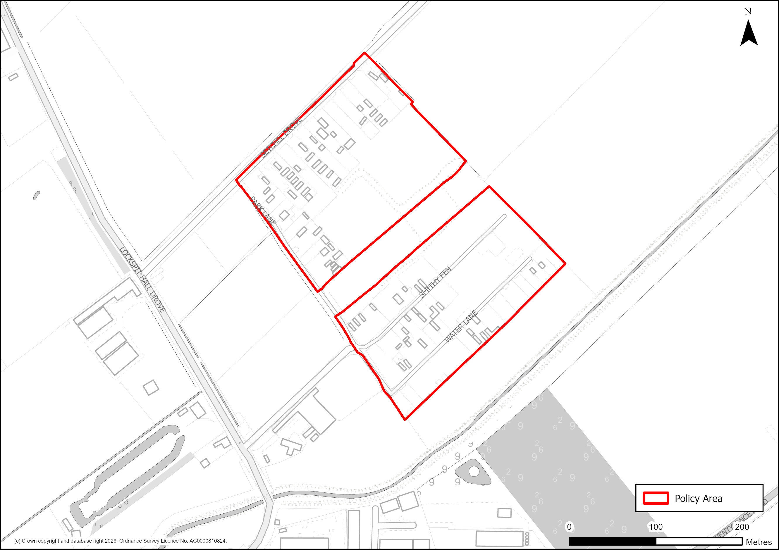 Plan of Site S/AMC/GT: Optimisation of Gypsy and Traveller Sites (Smithy Fen)