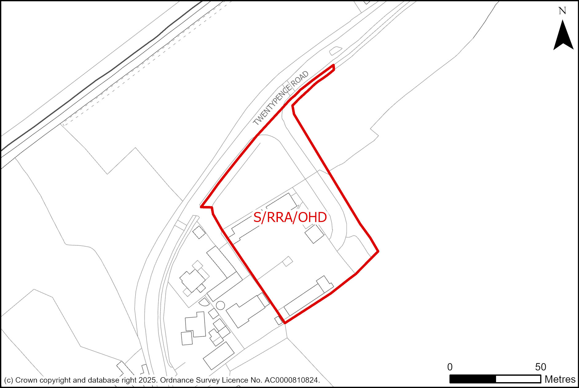 Site plan of Old Highways Depot, Twenty Pence Road, Cottenham