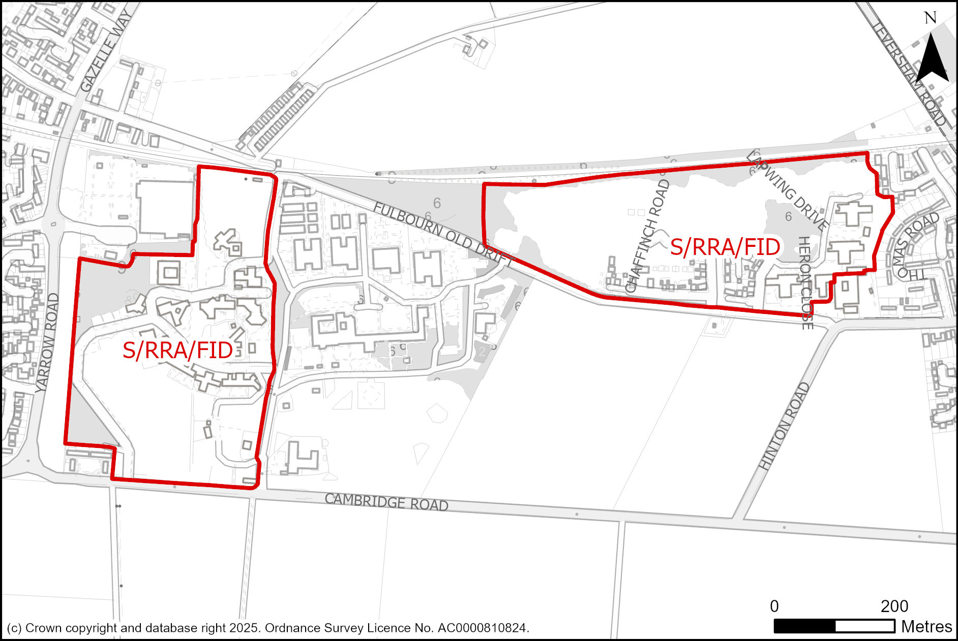 Site plan of Fulbourn and Ida Darwin Hospitals 