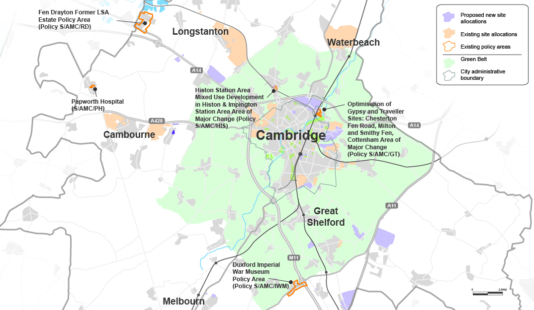 Map showing Policy Areas in the Rest of the Rural Area