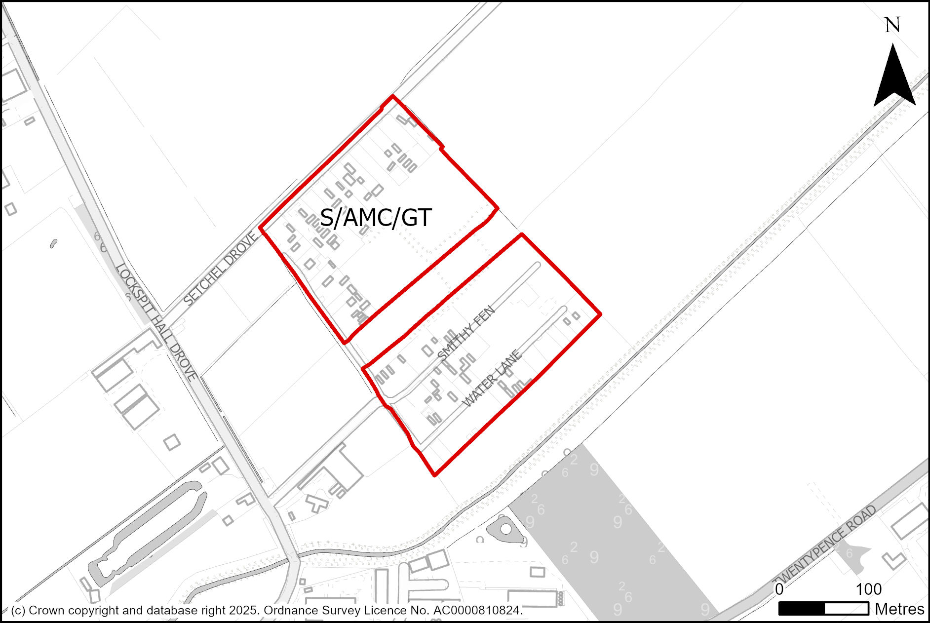 Site plan of Optimisation of Gypsy and Traveller Sites