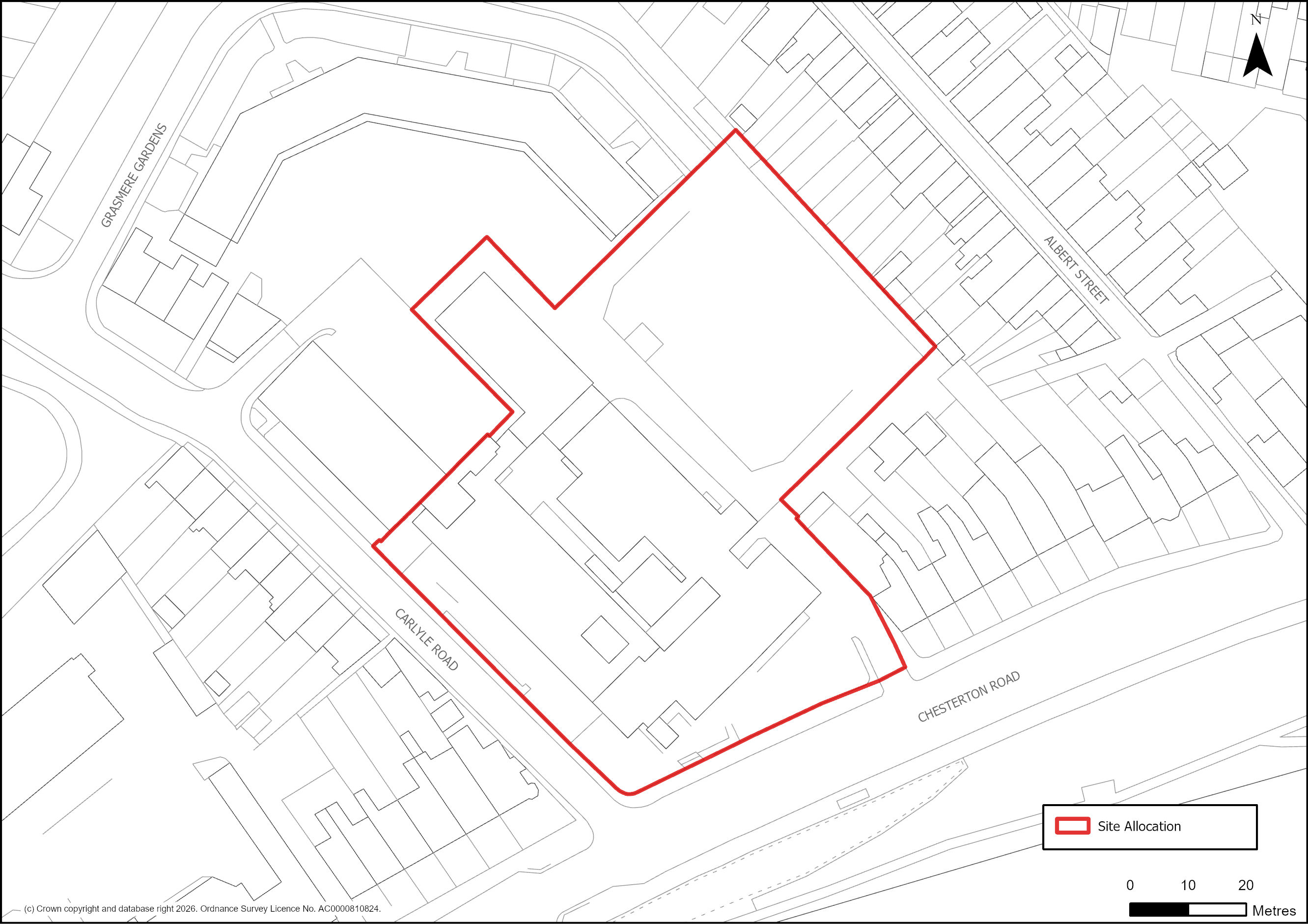 Site Plan of S/C/HGH: Henry Giles House, 73-79 Chesterton Road.