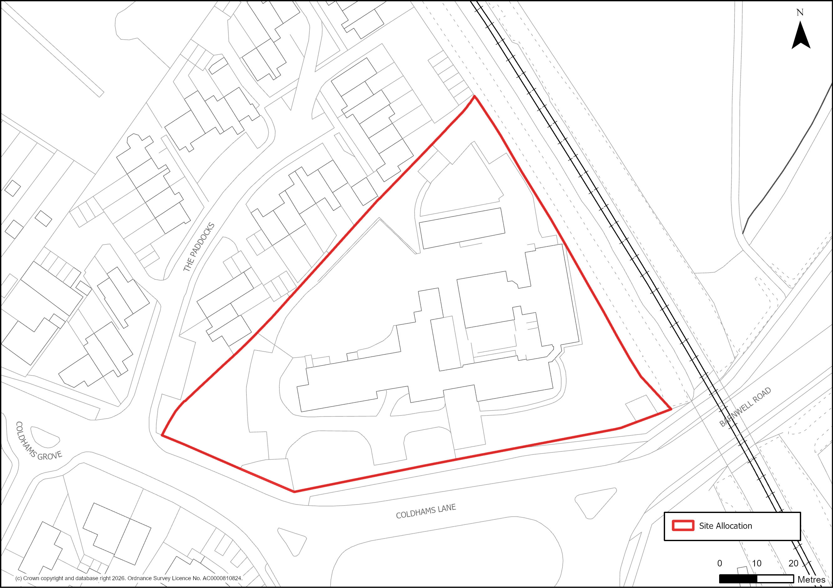 Site Plan of S/C/HRC: Horizon Resource Centre, 285 Coldham’s Lane.