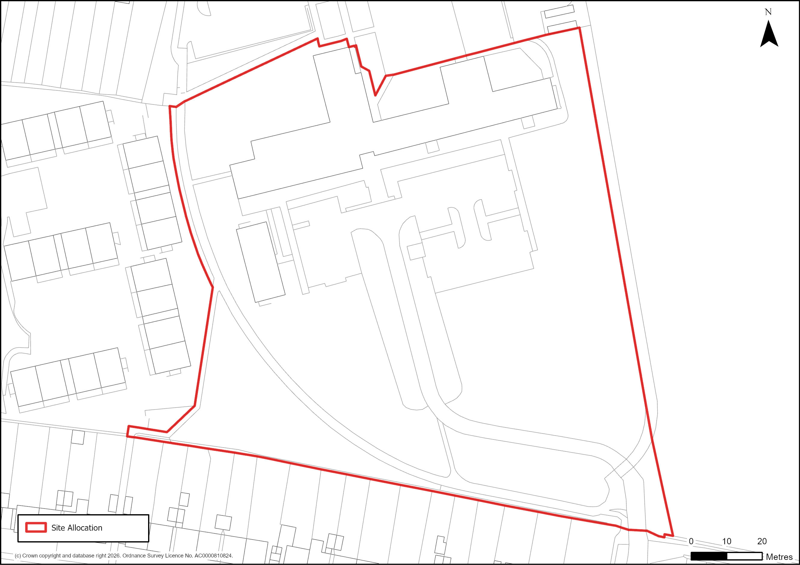 Site Plan of S/C/PDC: Cambridge Professional Development Centre, Foster Road.