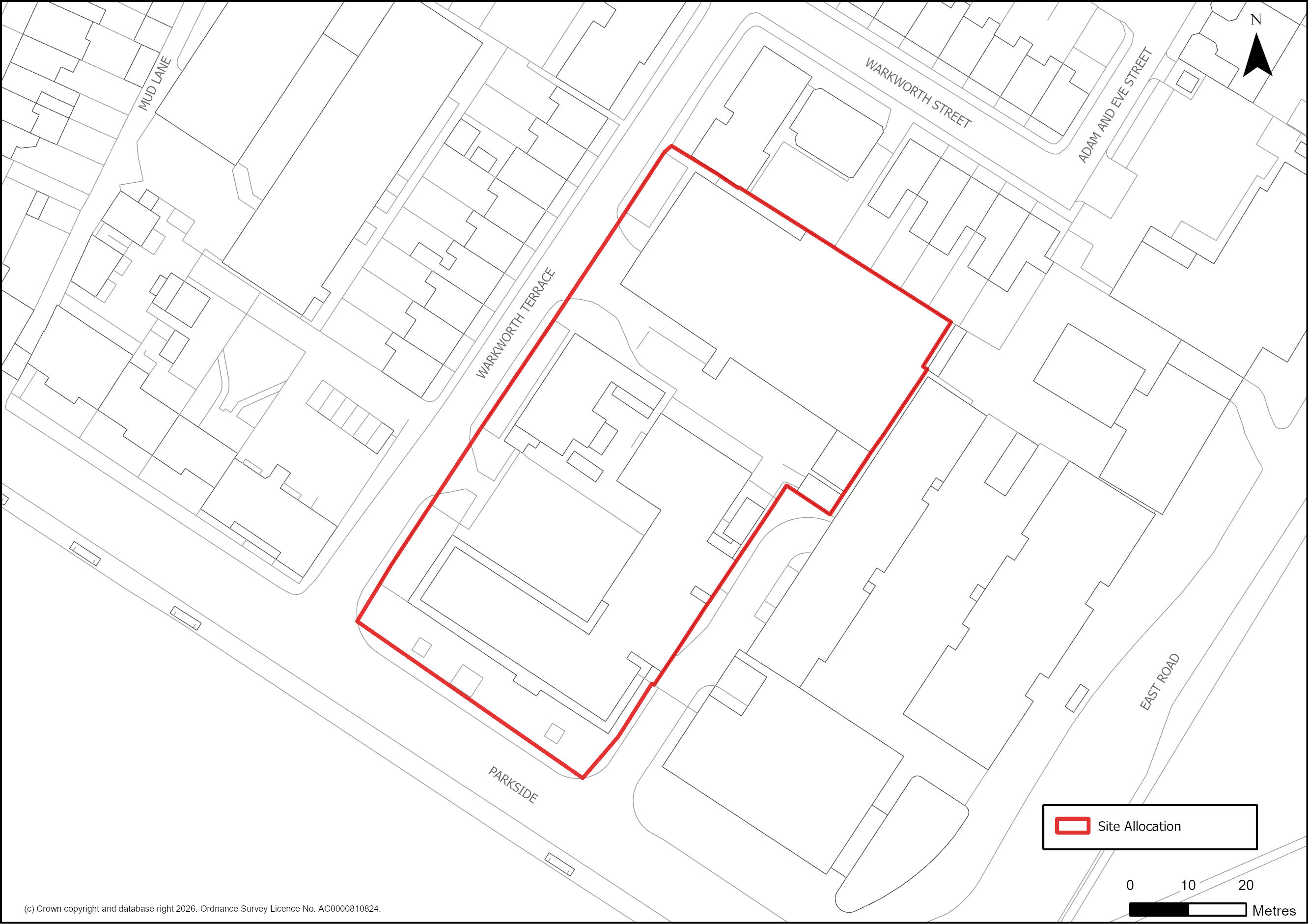 Site Plan of S/C/PPS: Police Station, Parkside.