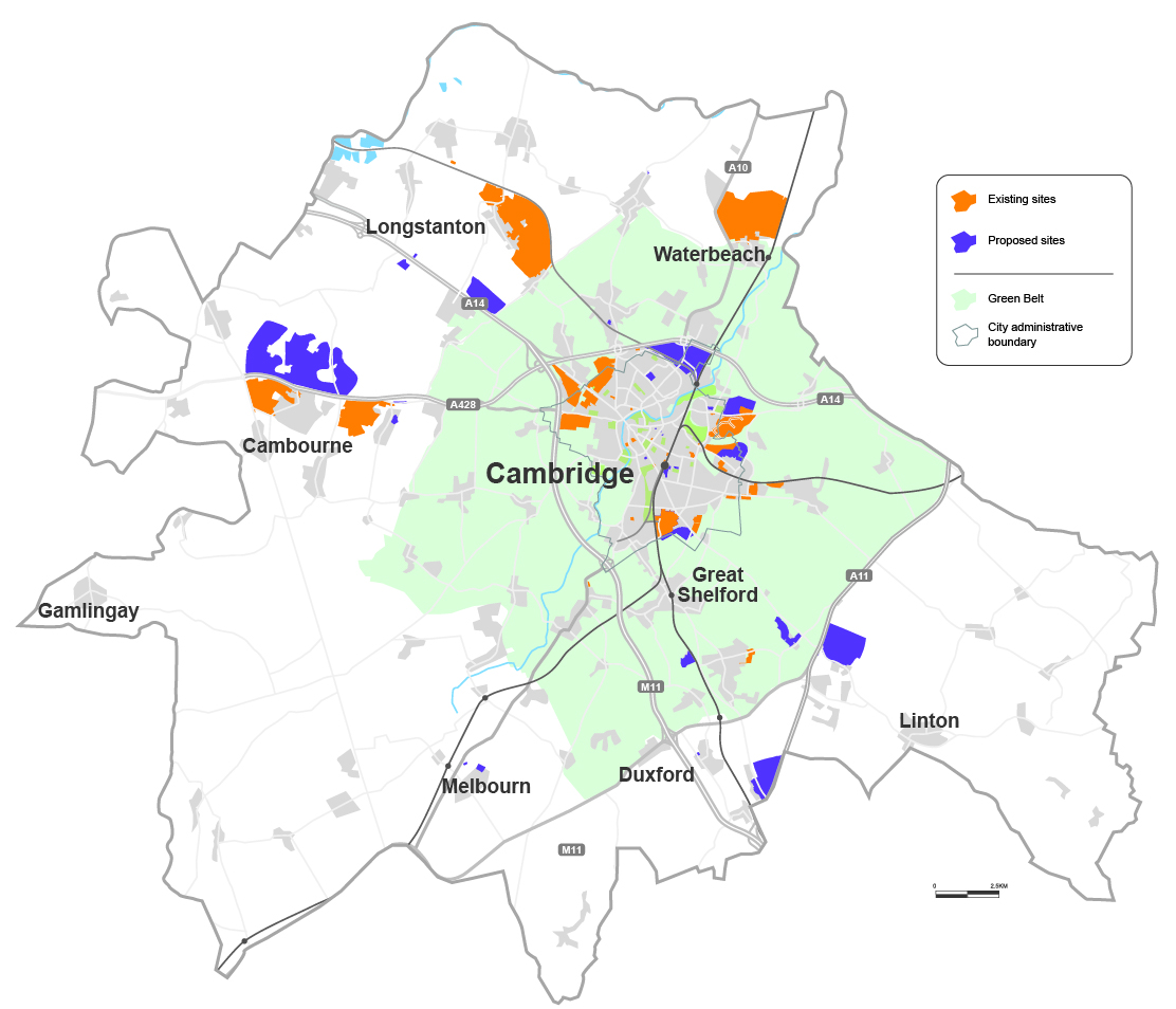 Map showing proposed Development Strategy for Greater Cambridge