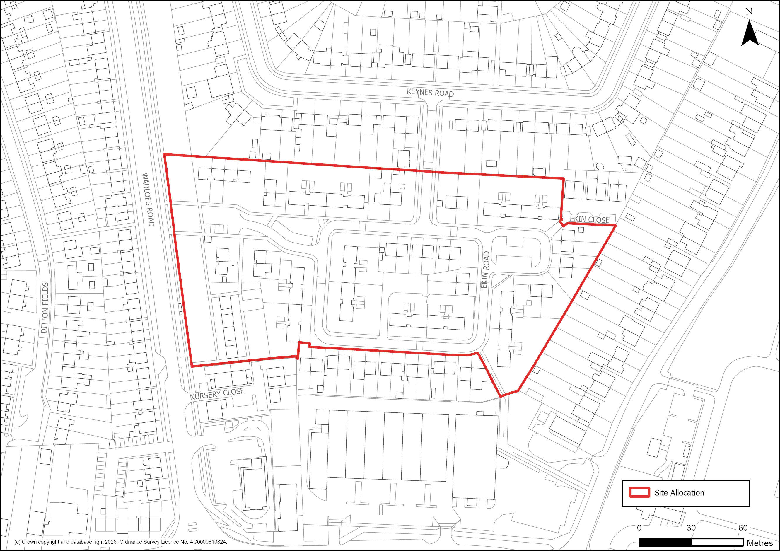Site Plan of S/C/ER: 1-99 Ekin Road and 1-8 Ekin Walk.