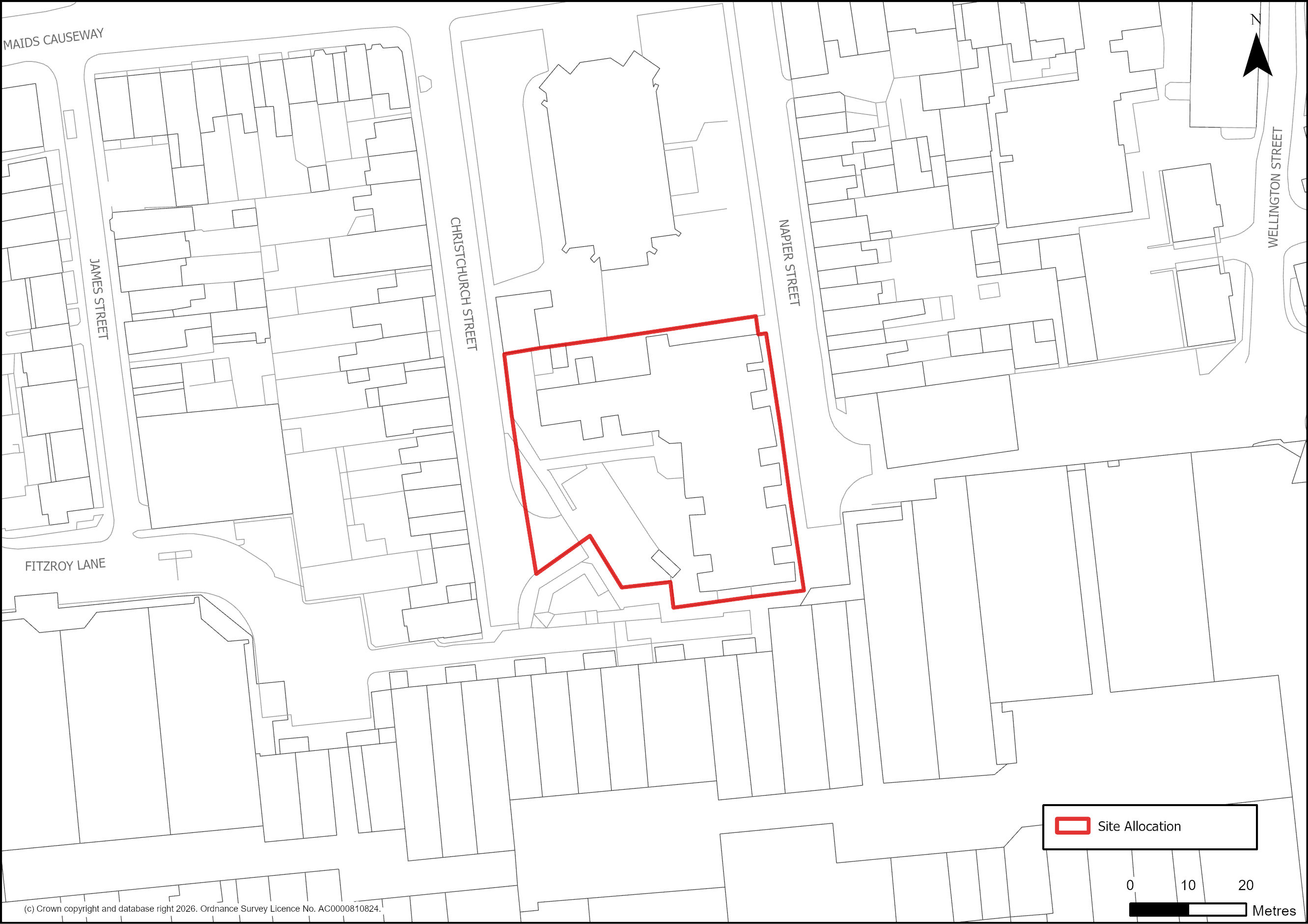 Site Plan of S/C/SH: 1 – 33 Stanton House, Christchurch Street.