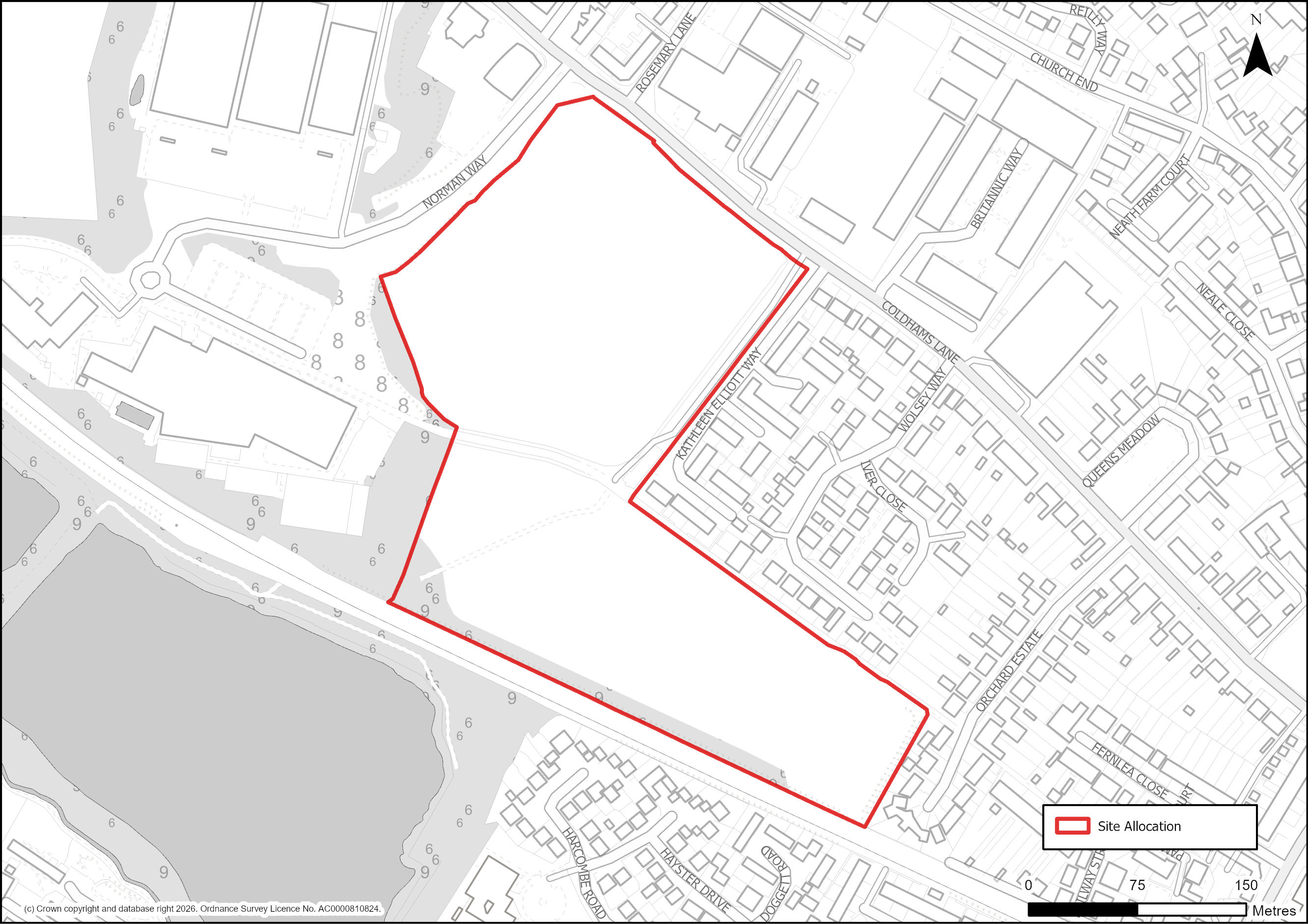 Site Plan of S/C/SCL: Land South of Coldham’s Lane, Cambridge