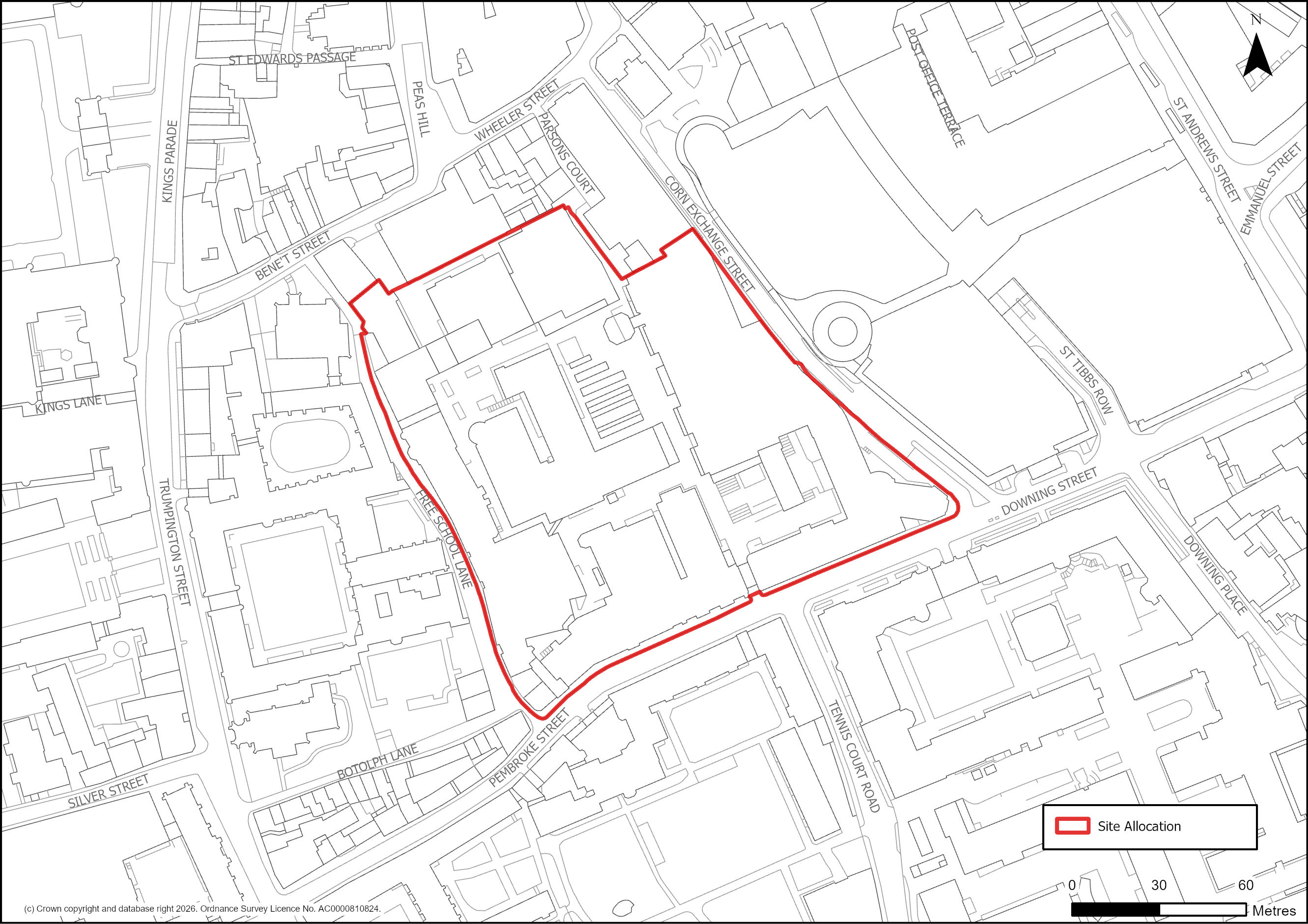 Site Plan of S/C/NMD: New Museums, Downing Street