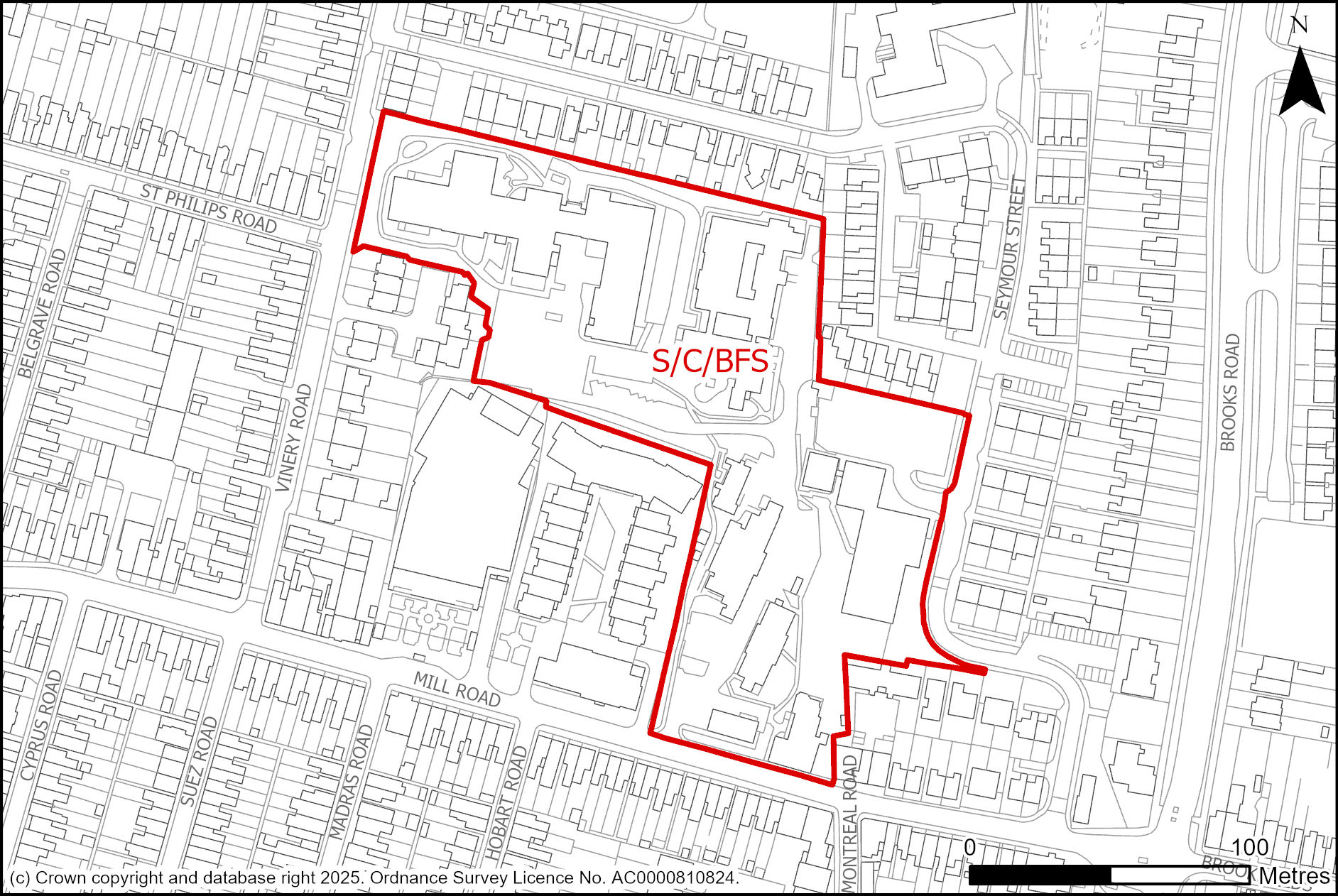 Site plan of Brookfields