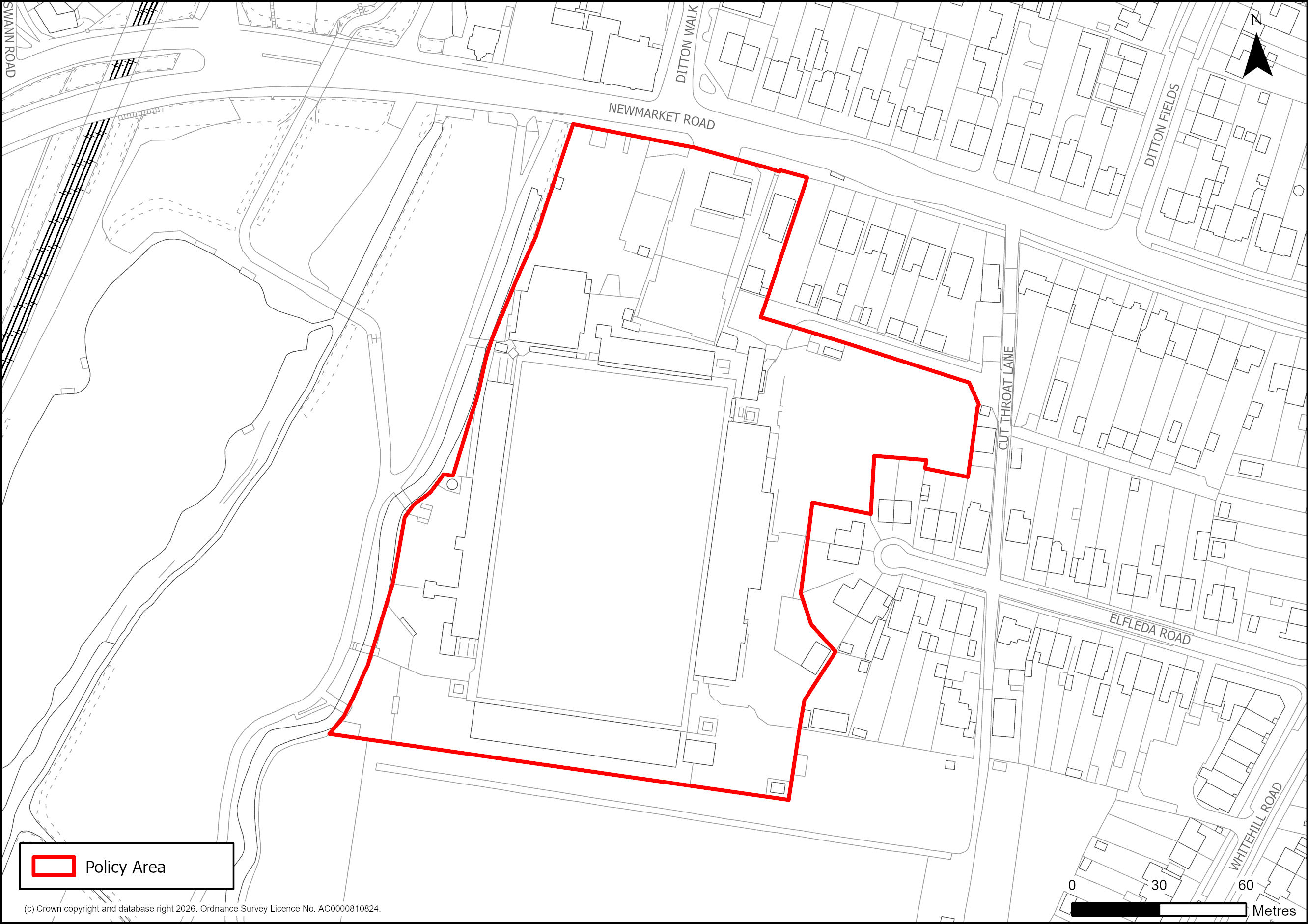 Site Plan of S/AMC/AS: Abbey Stadium Area of Major Change