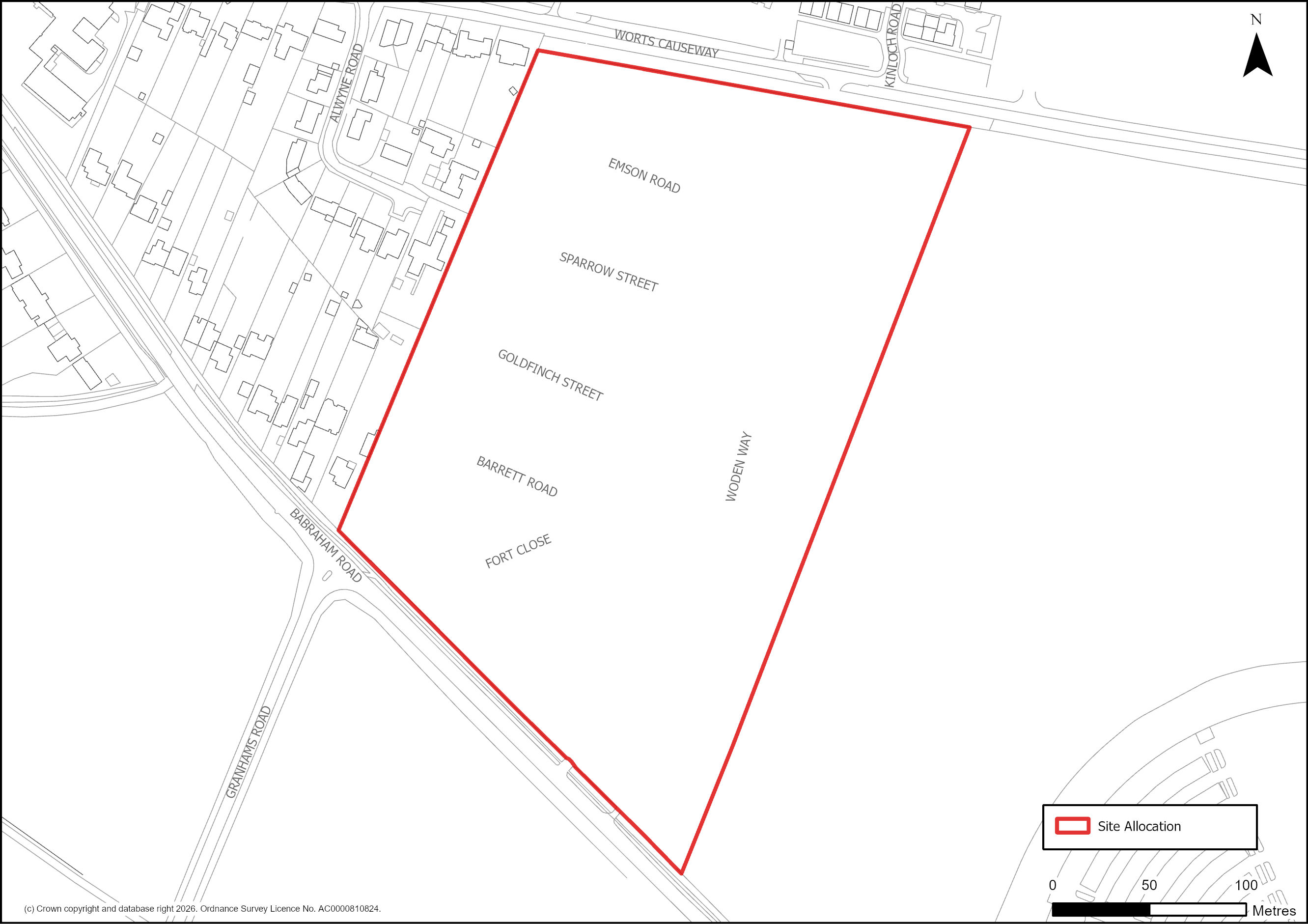 Site&nbsp;Plan&nbsp;of S/EOC/SWO:&nbsp;Land&nbsp;south&nbsp;of Worts’&nbsp;Causeway