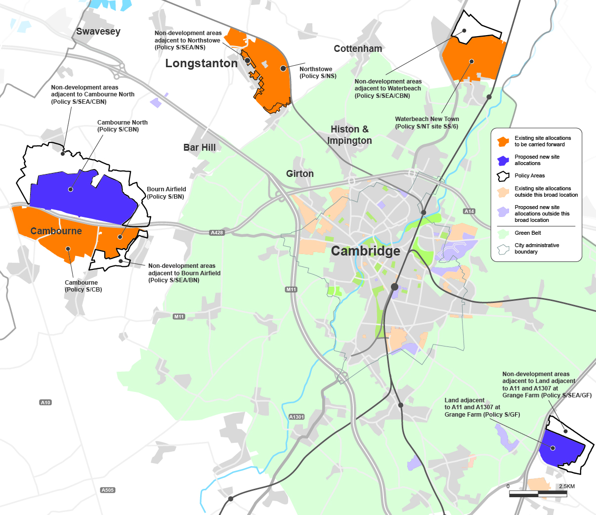 Map of proposed development for New Settlements.