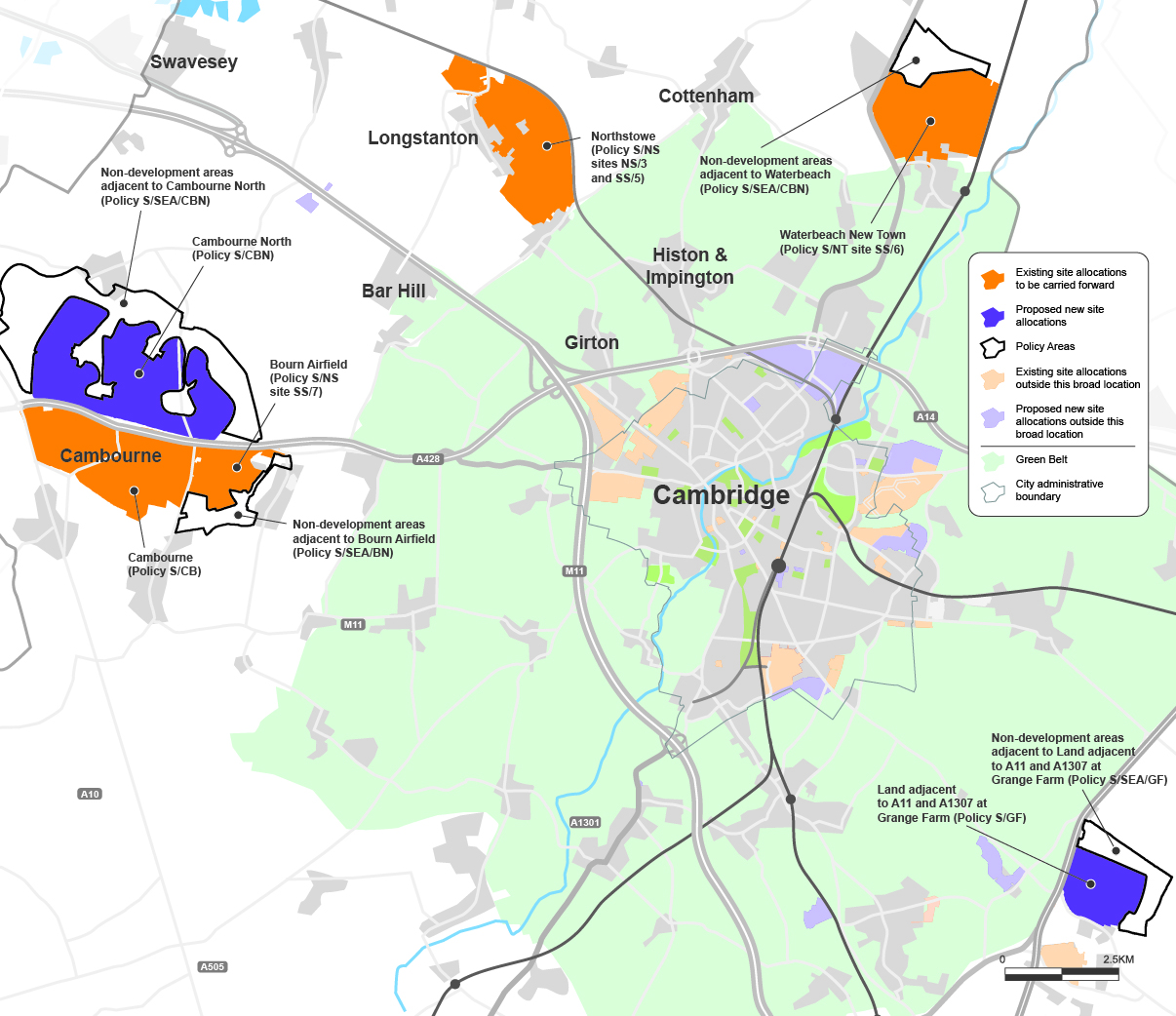 Map of proposed development for New Settlements 