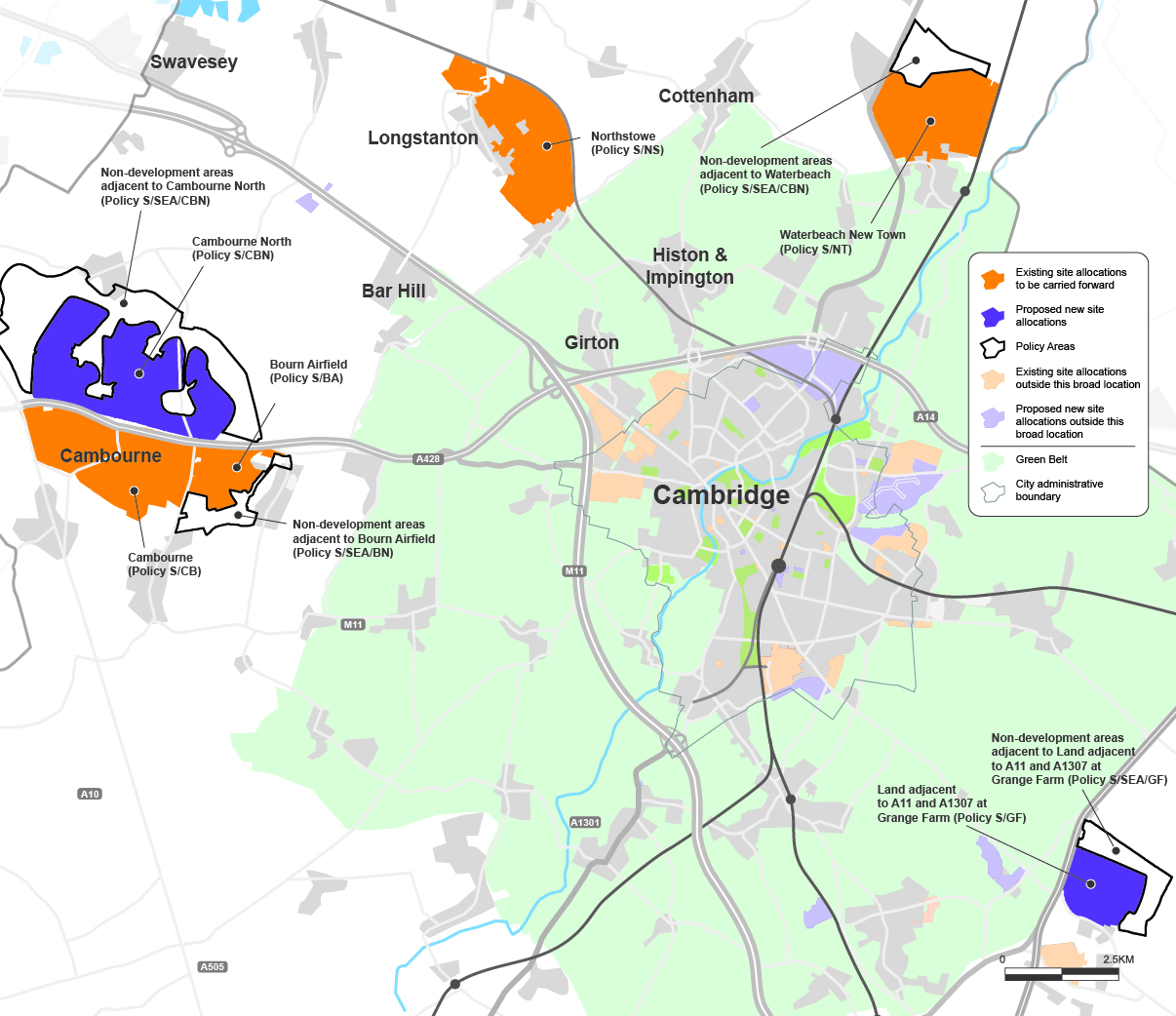 Map of proposed development for New Settlements