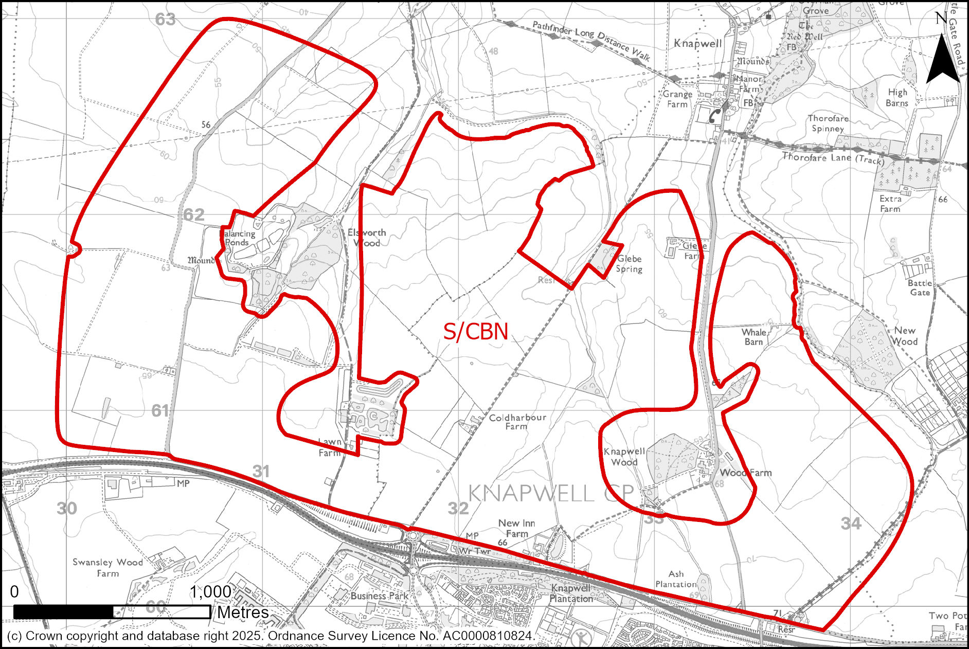 Site plan of Cambourne North
