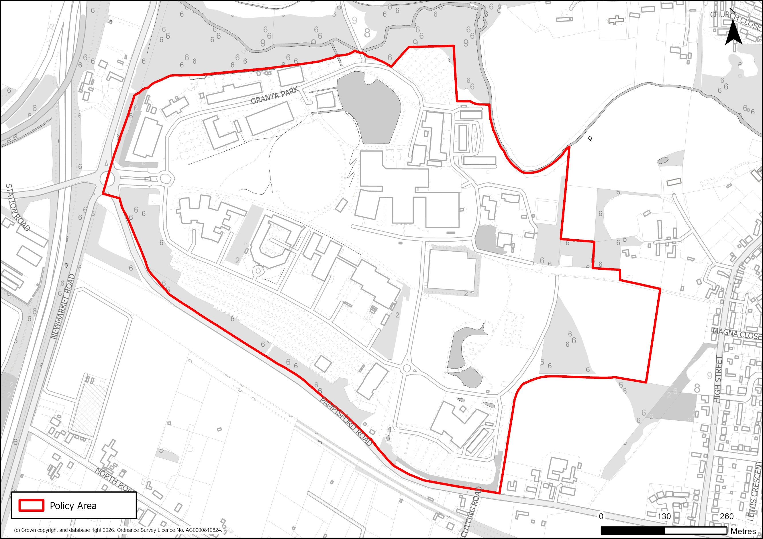 Site Plan of S/AMC/GP: Granta Park Area of Major Change