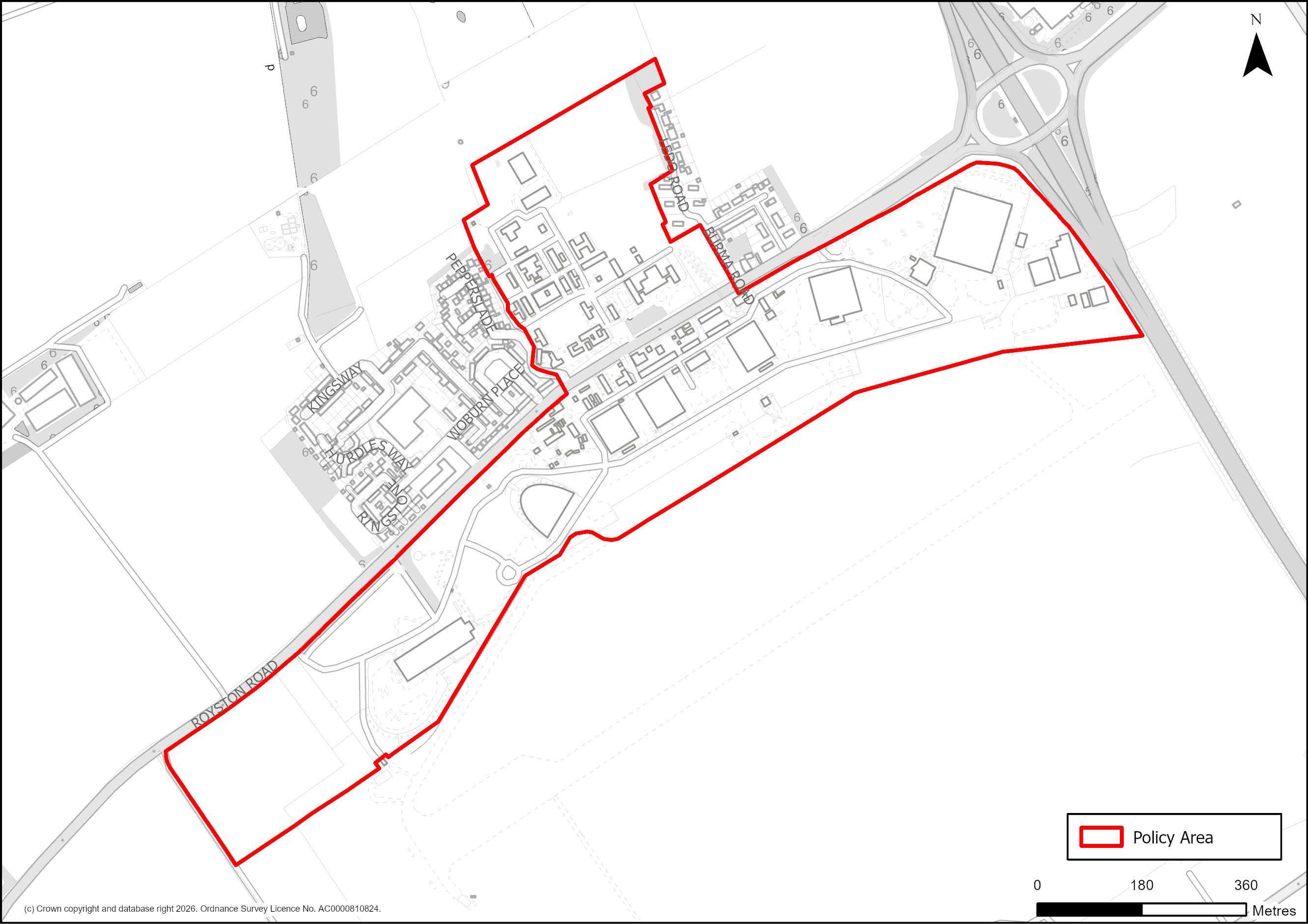 Site Plan of S/AMC/IWM: Imperial War Museum, Duxford Area of Major Change