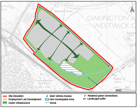 Indicative Spatial Framework for Policy S/SHF: Land north of A1307, Bar Hill (Slate Hall Farm)