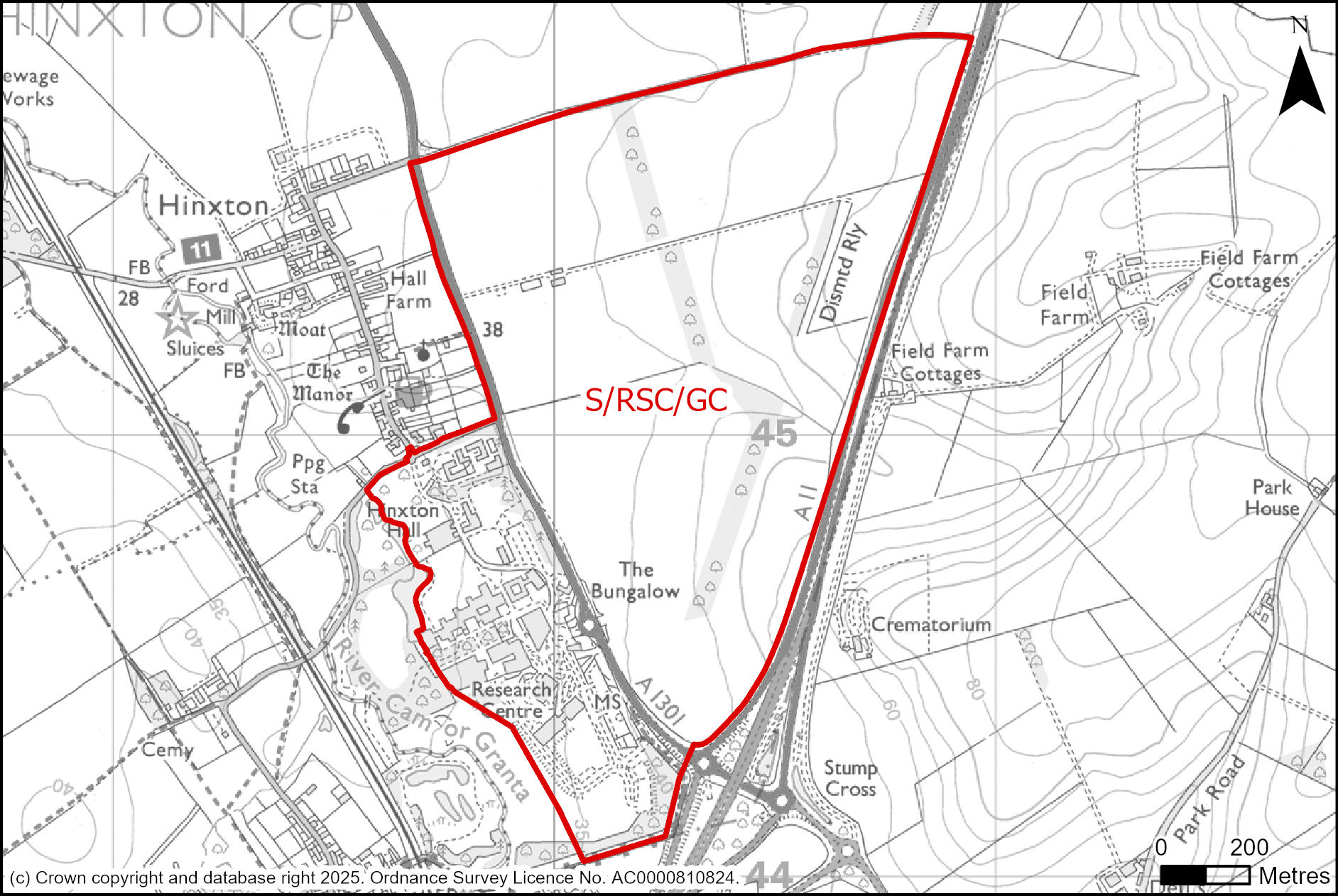 Site Plan of Policy S/WGC: Wellcome Genome Campus, Hinxton 