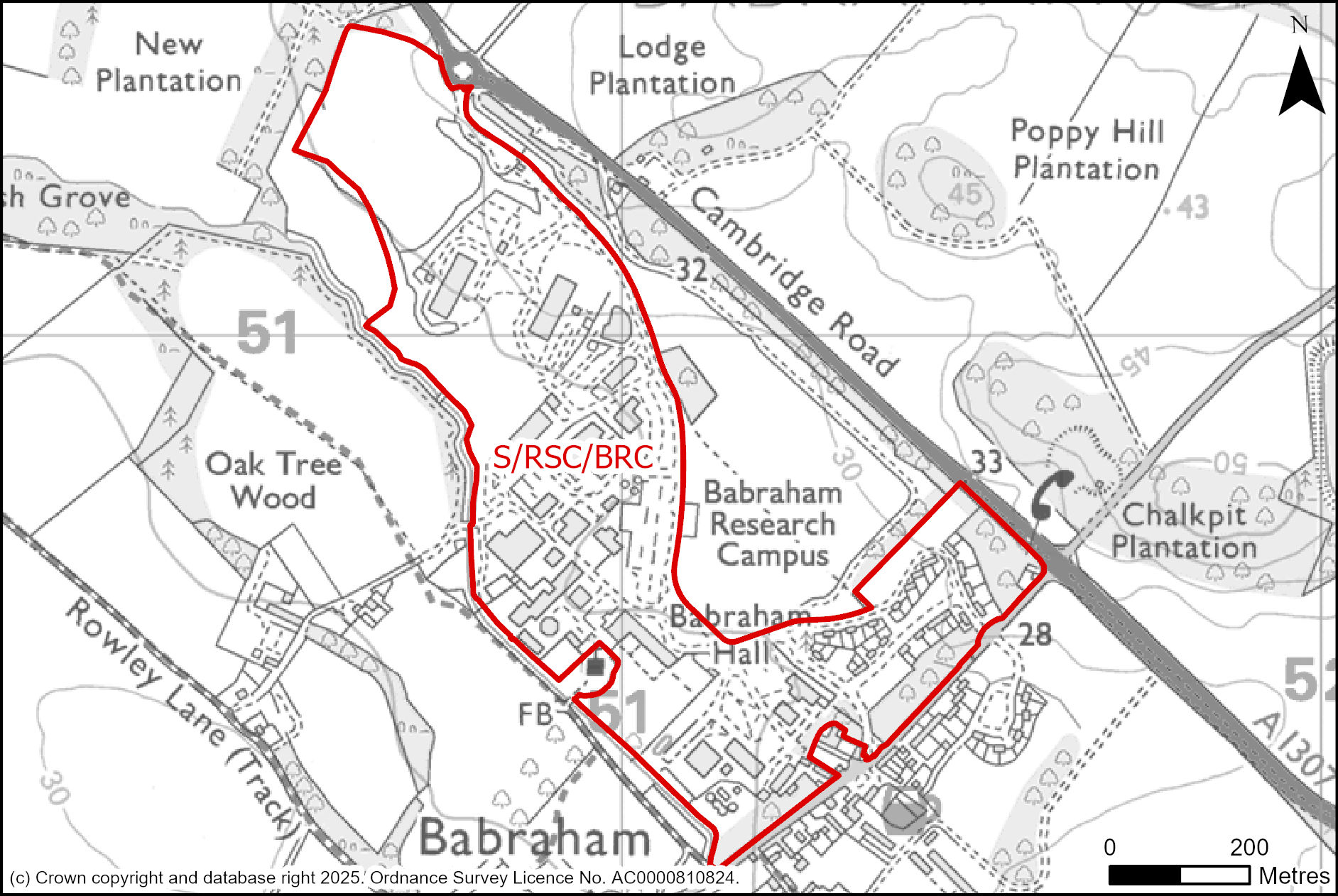 Site Plan of S/RSC/BRC: Babraham Research Campus 