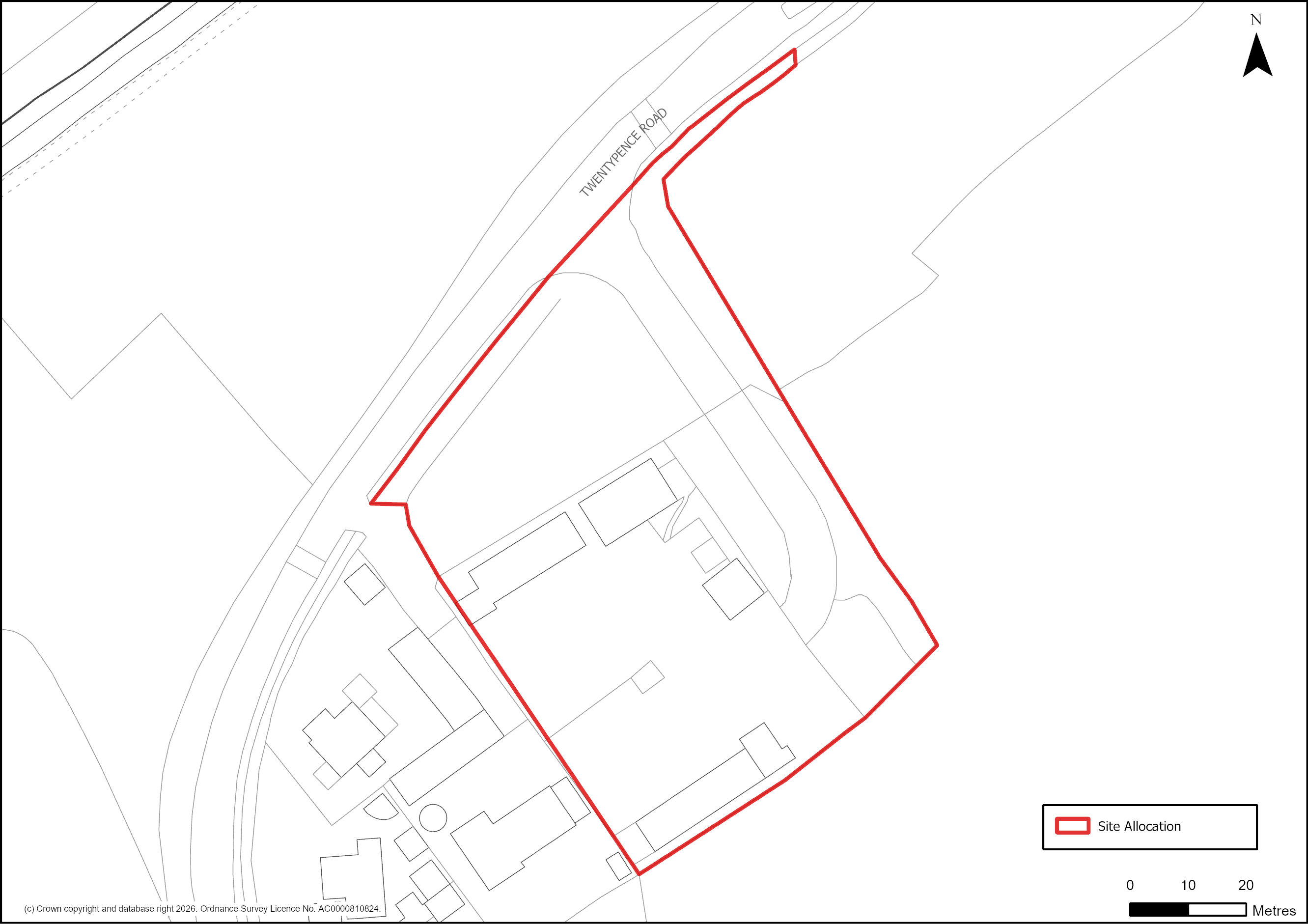 Site Plan of S/RRA/OHD: Old Highways Depot, Twenty Pence Road, Cottenham