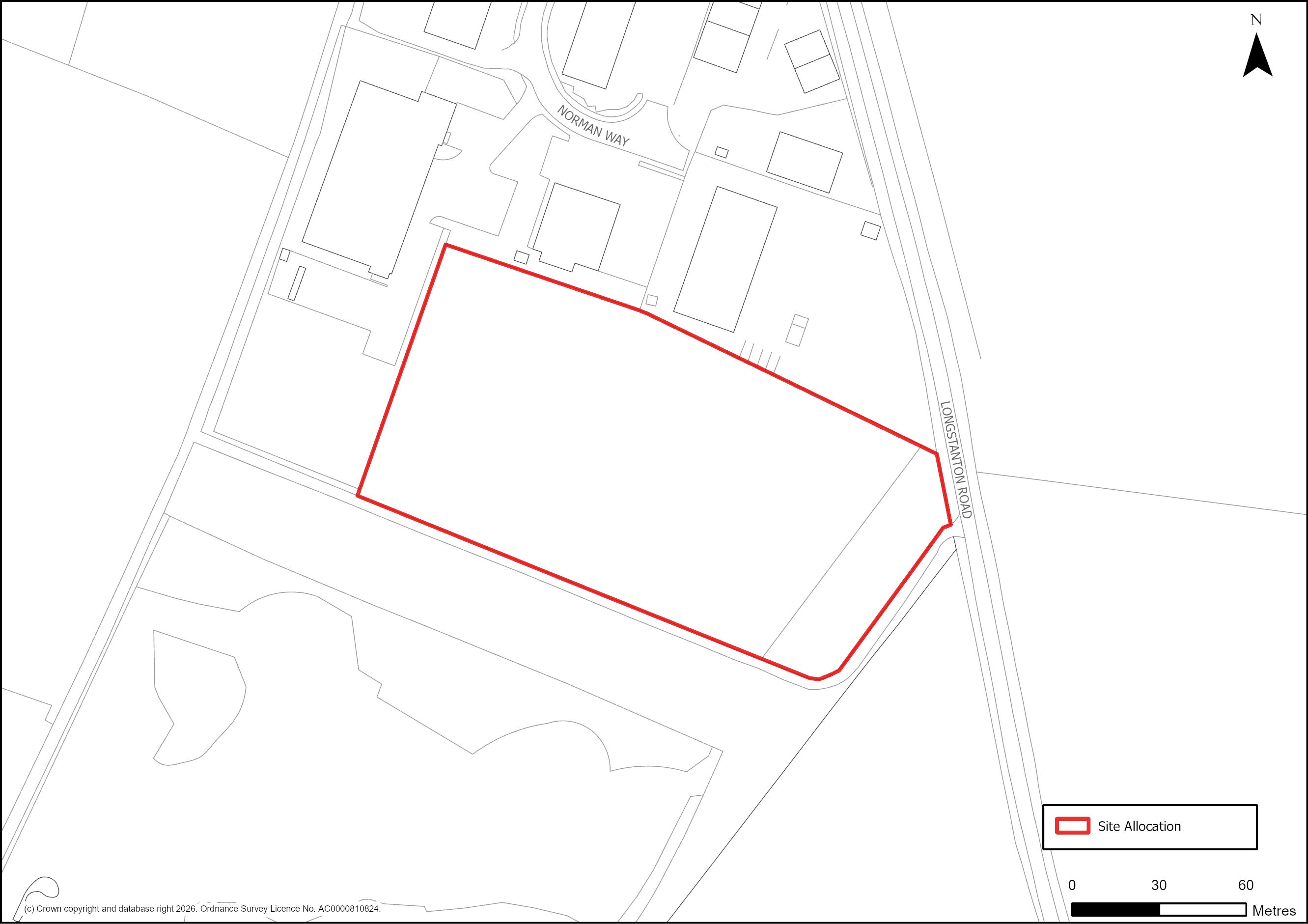 Site Plan of S/RRA/NW: Norman Way, Over