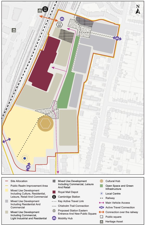 Indicative Spatial Framework for Policy S/C/LCR: Land at Clifton Road (including Cambridge Junction and Cambridge Leisure)