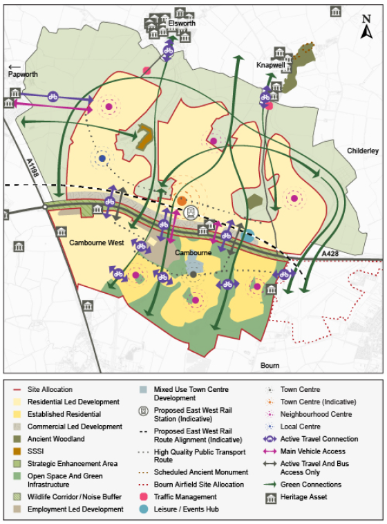Spatial framework for Cambourne North and Cambourne