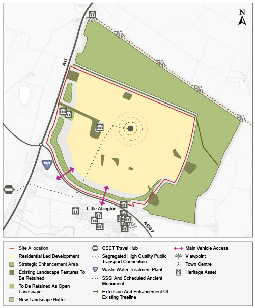 Spatial Framework of Policy S/GF: Land Adjacent to A11 and A1307 at Grange Farm