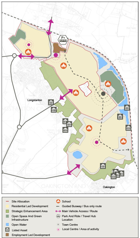 Indicative Spatial Framework for Northstowe New Town.