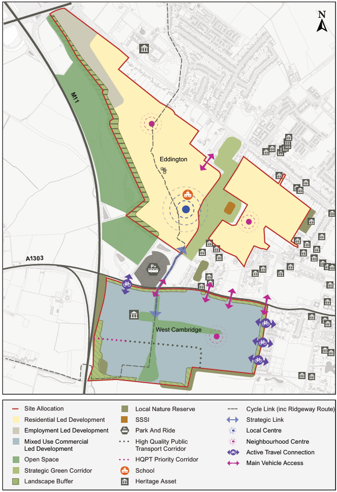 Indicative Spatial Framework for S/ED: Eddington and S/WC: West Cambridge