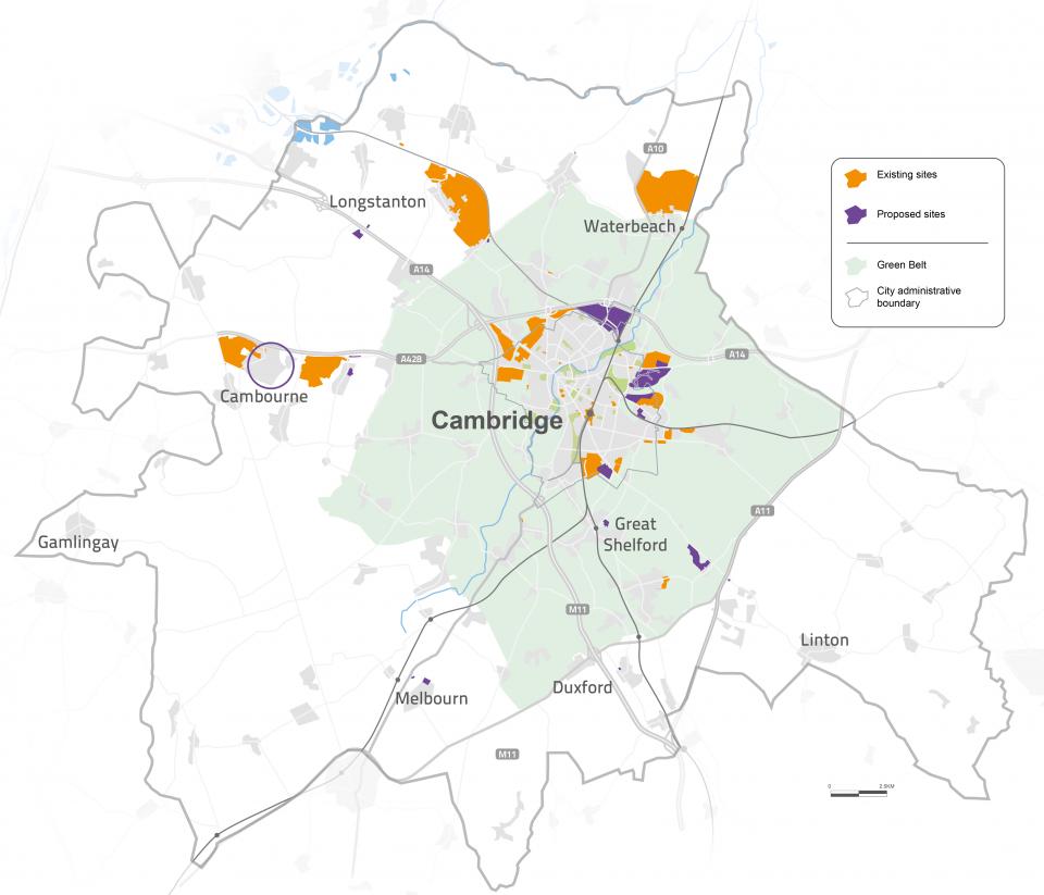 Figure 6: Map showing proposed sites to be included in the Plan