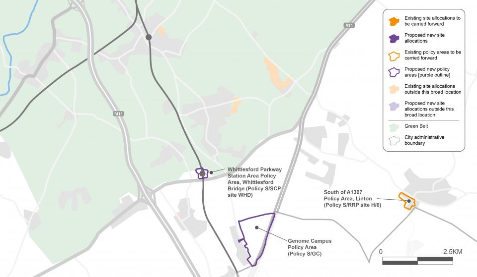 Figure 40: Proposed development sites and special policy areas in the rural southern cluster