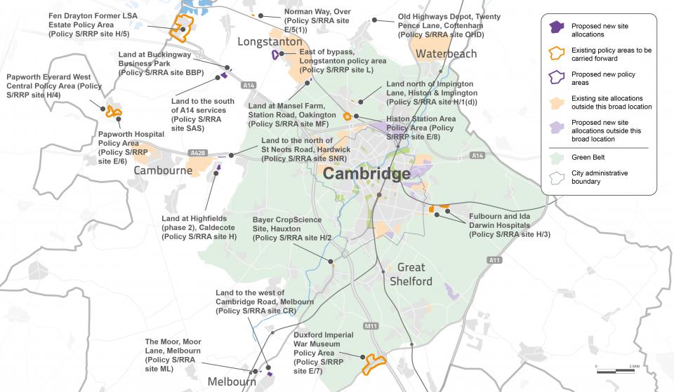 Figure 42: Map showing proposed allocations and special policy areas in the rest of the rural area