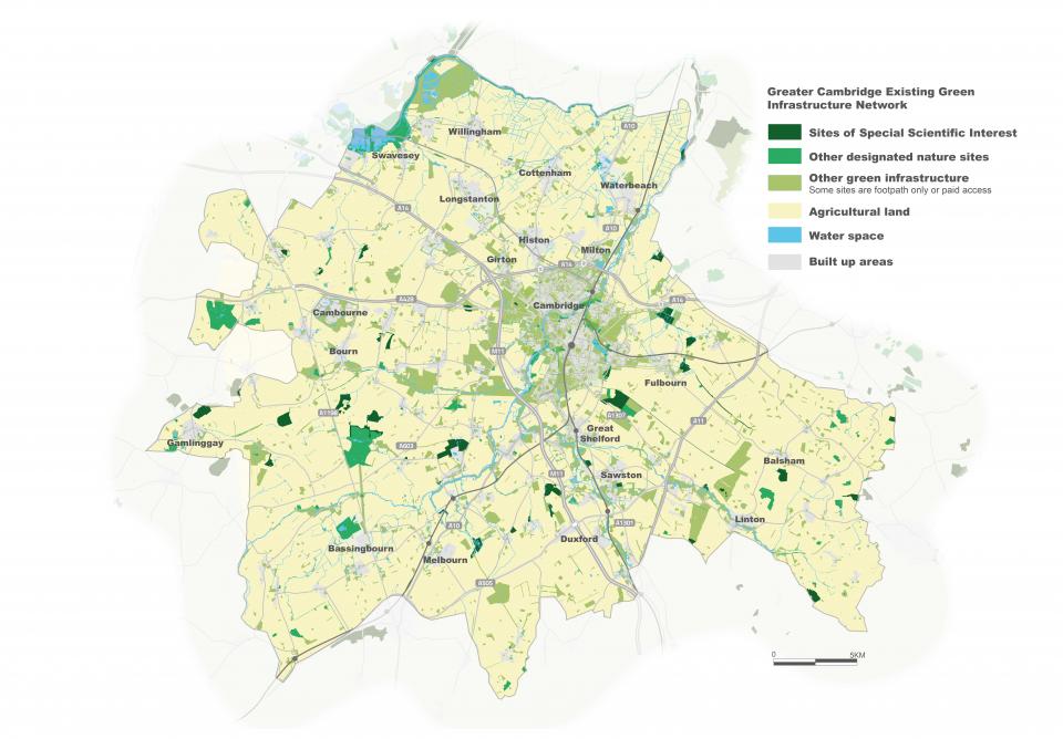 Figure 53: Map of existing nature sites and undesignated green infrastructure