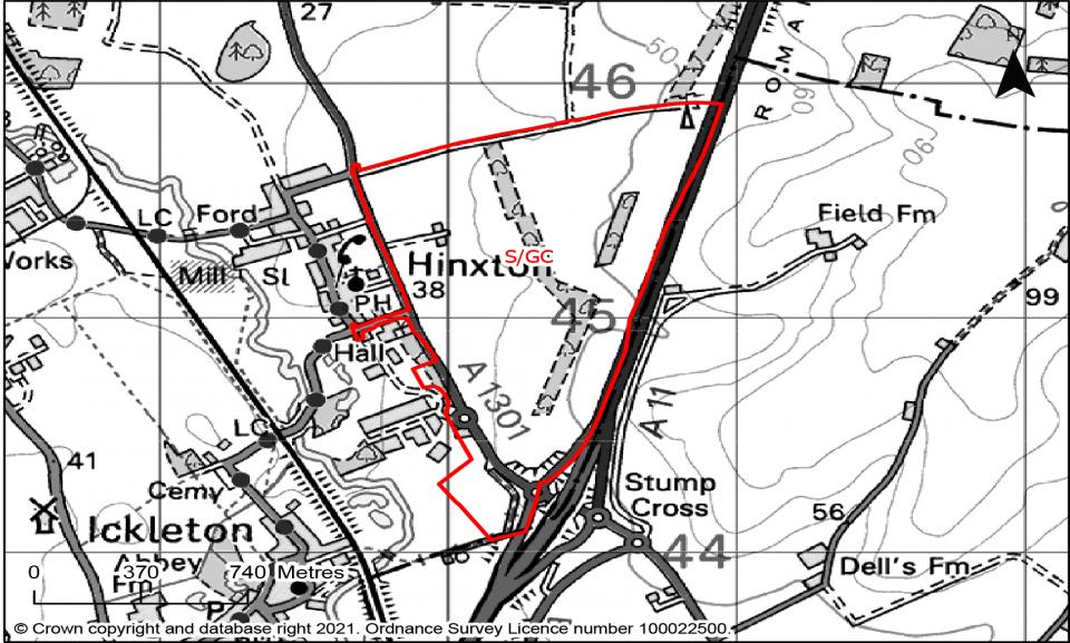 Figure 34: Map showing boundary of proposed Genome Campus policy area