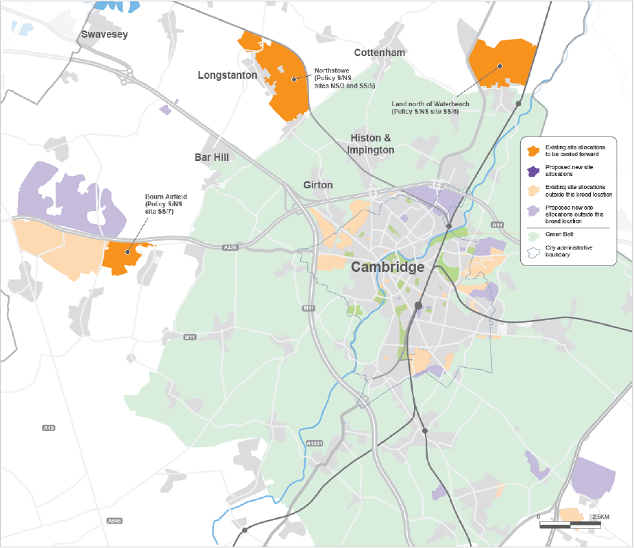 Map showing the existing new settlements 