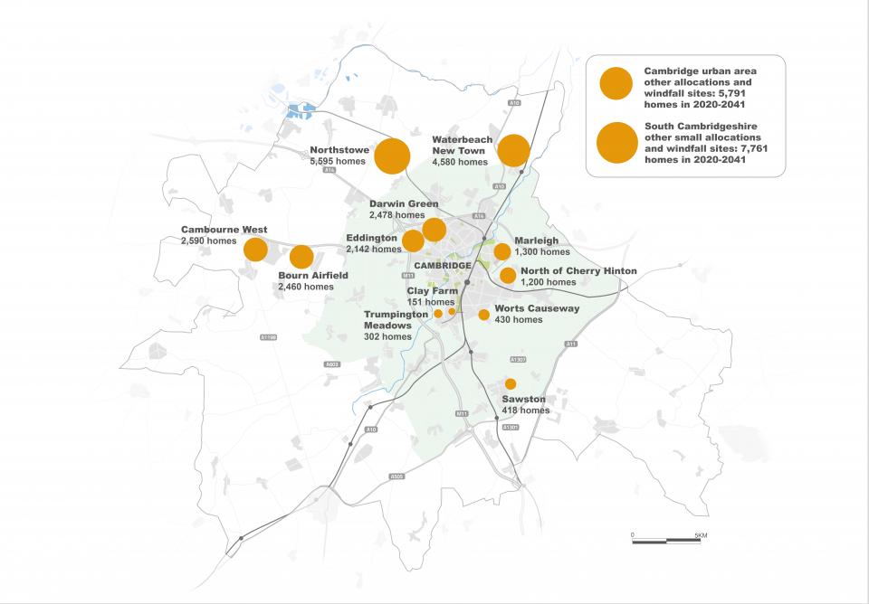 Figure 9: Location of currently consented and allocated development pipeline 2020-2041